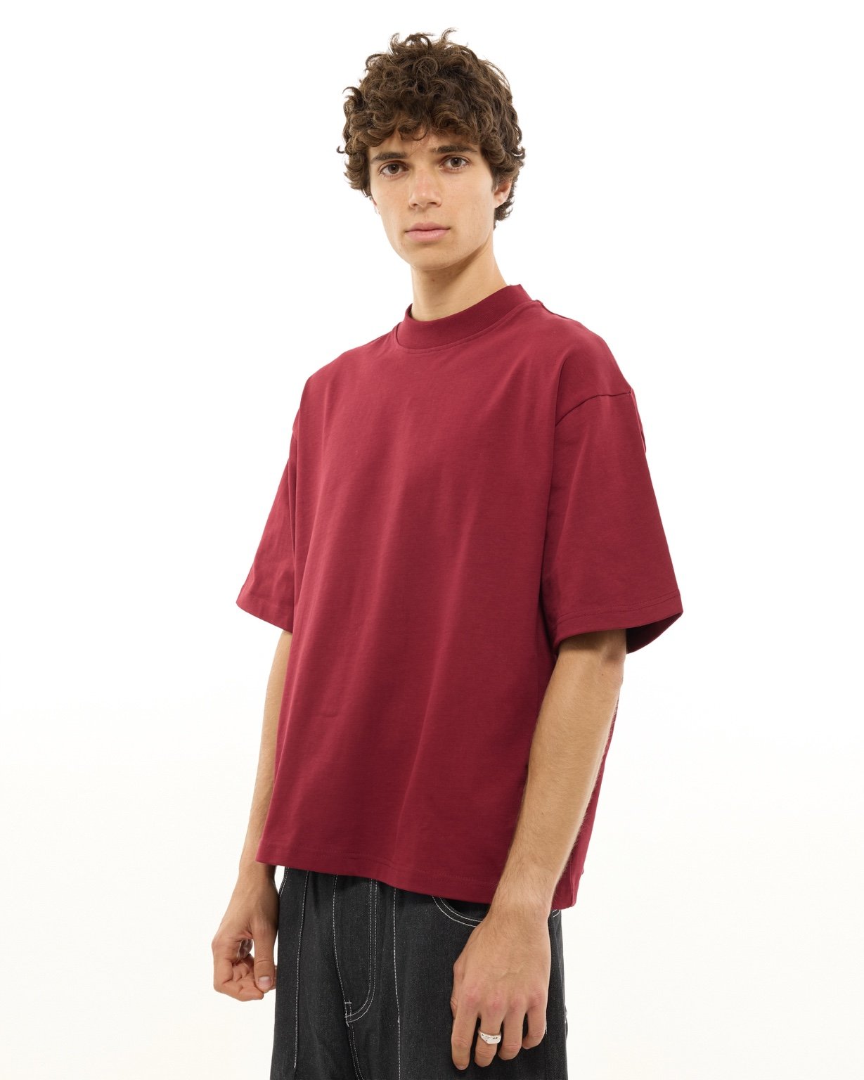 SIGNATURE BLANK T-SHIRT - BURGUNDY