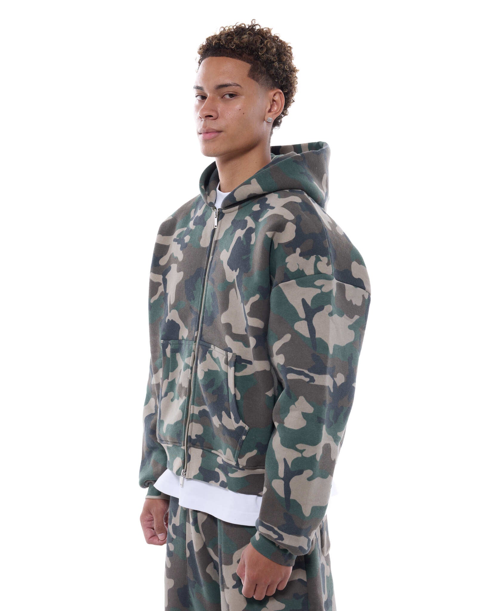 COZY ZIP UP - CAMO
