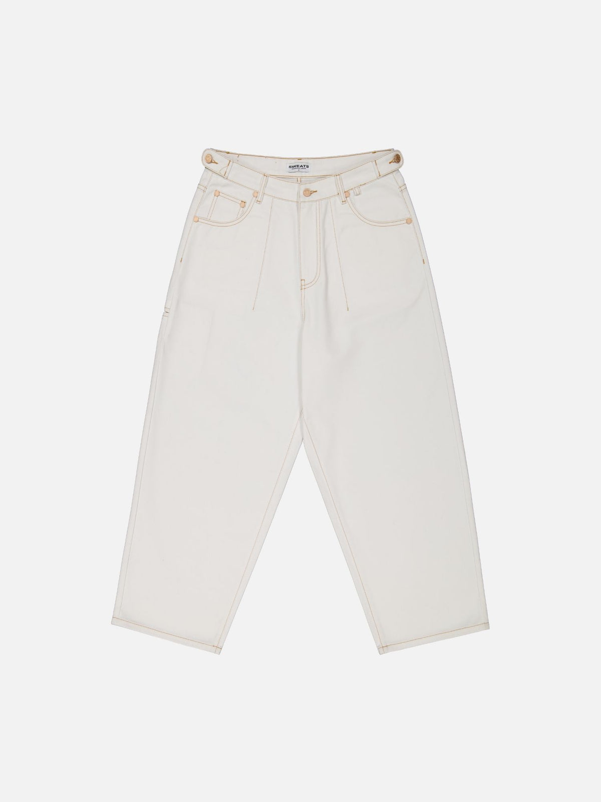 DENIM BAGGY JEANS - WHITE
