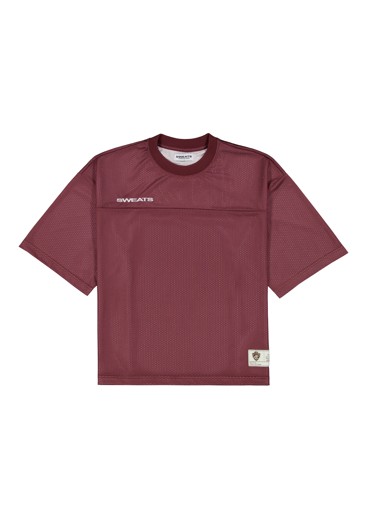 MESH SS T-SHIRT - BURGUNDY