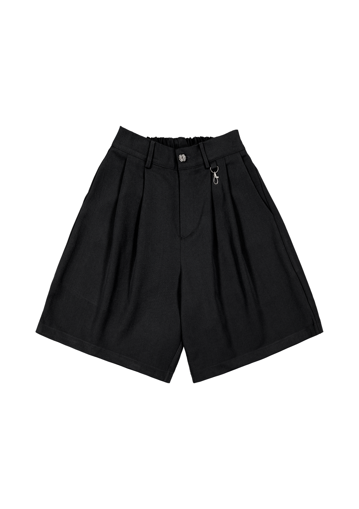PLEATED SHORTS - BLACK