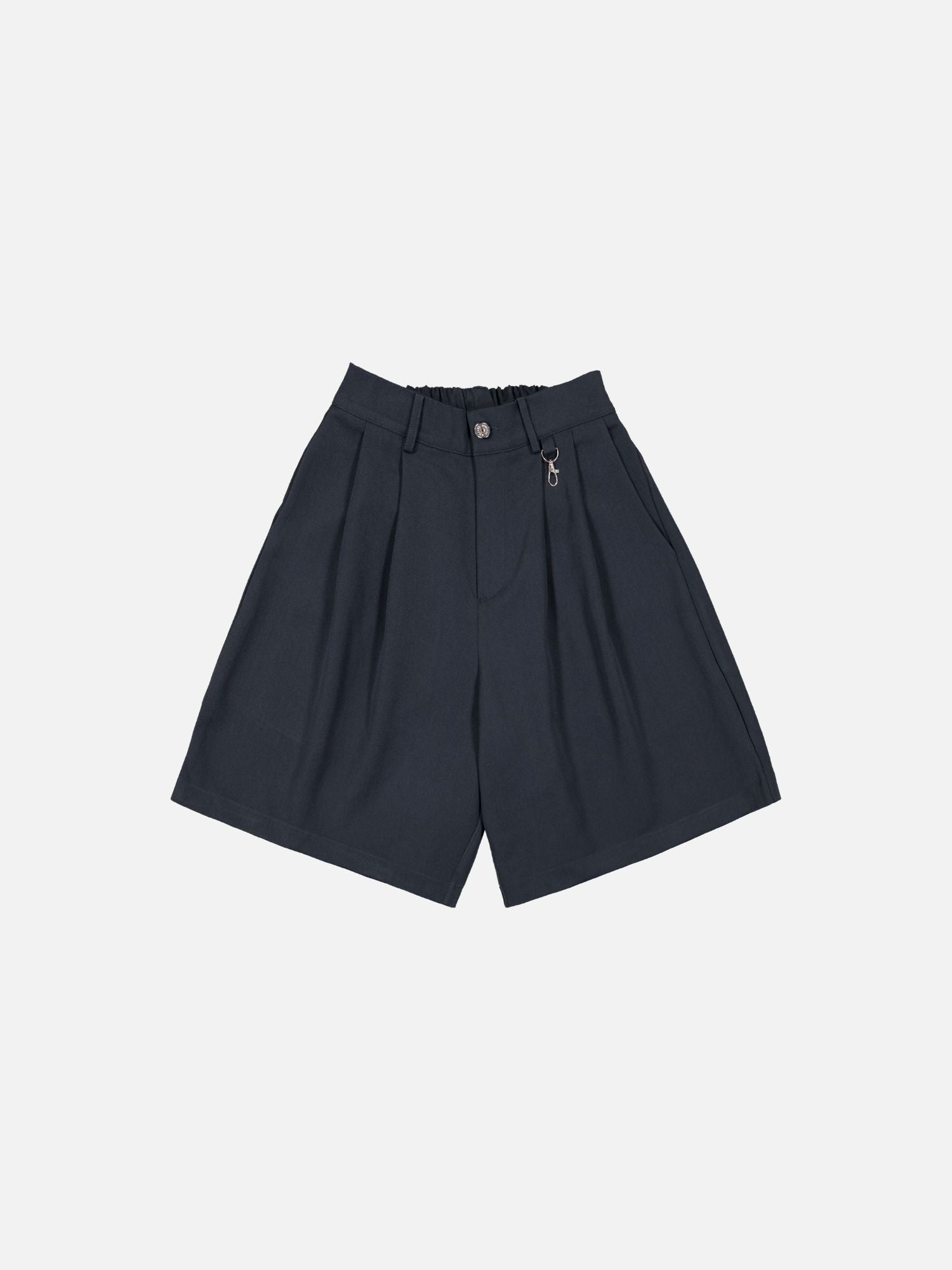 PLEATED SHORTS - NAVY