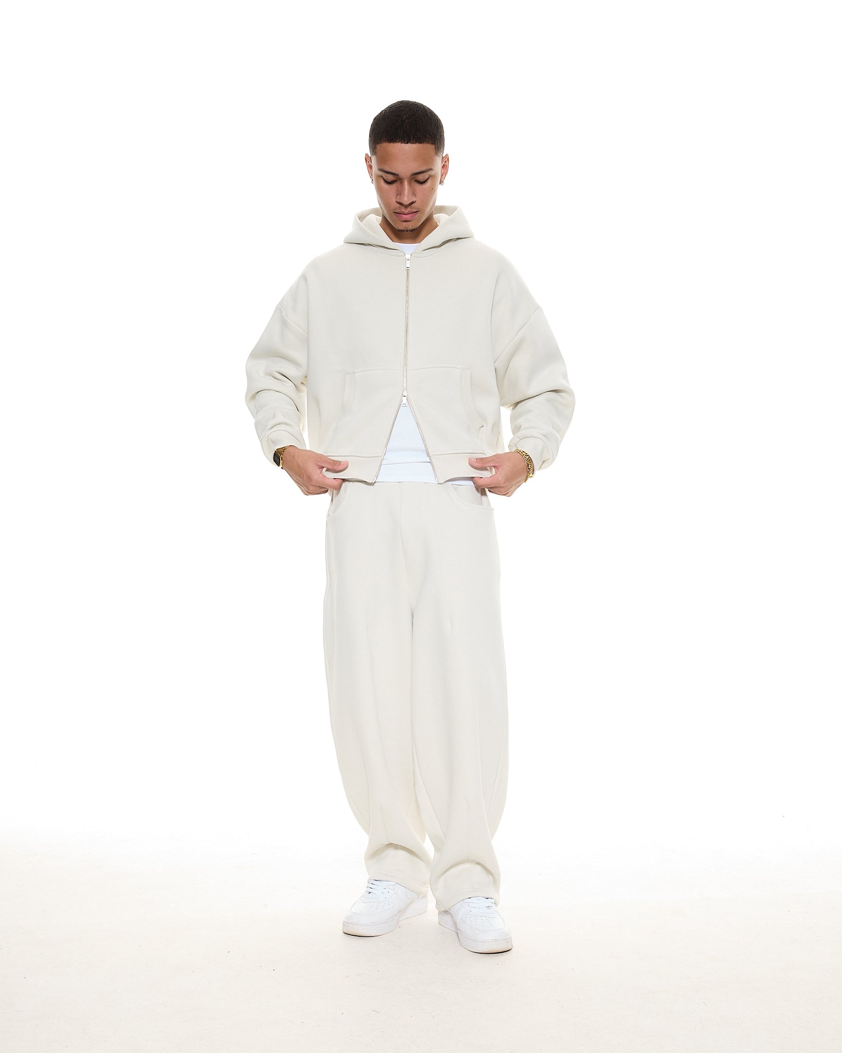 COZY ZIP UP - CHALK