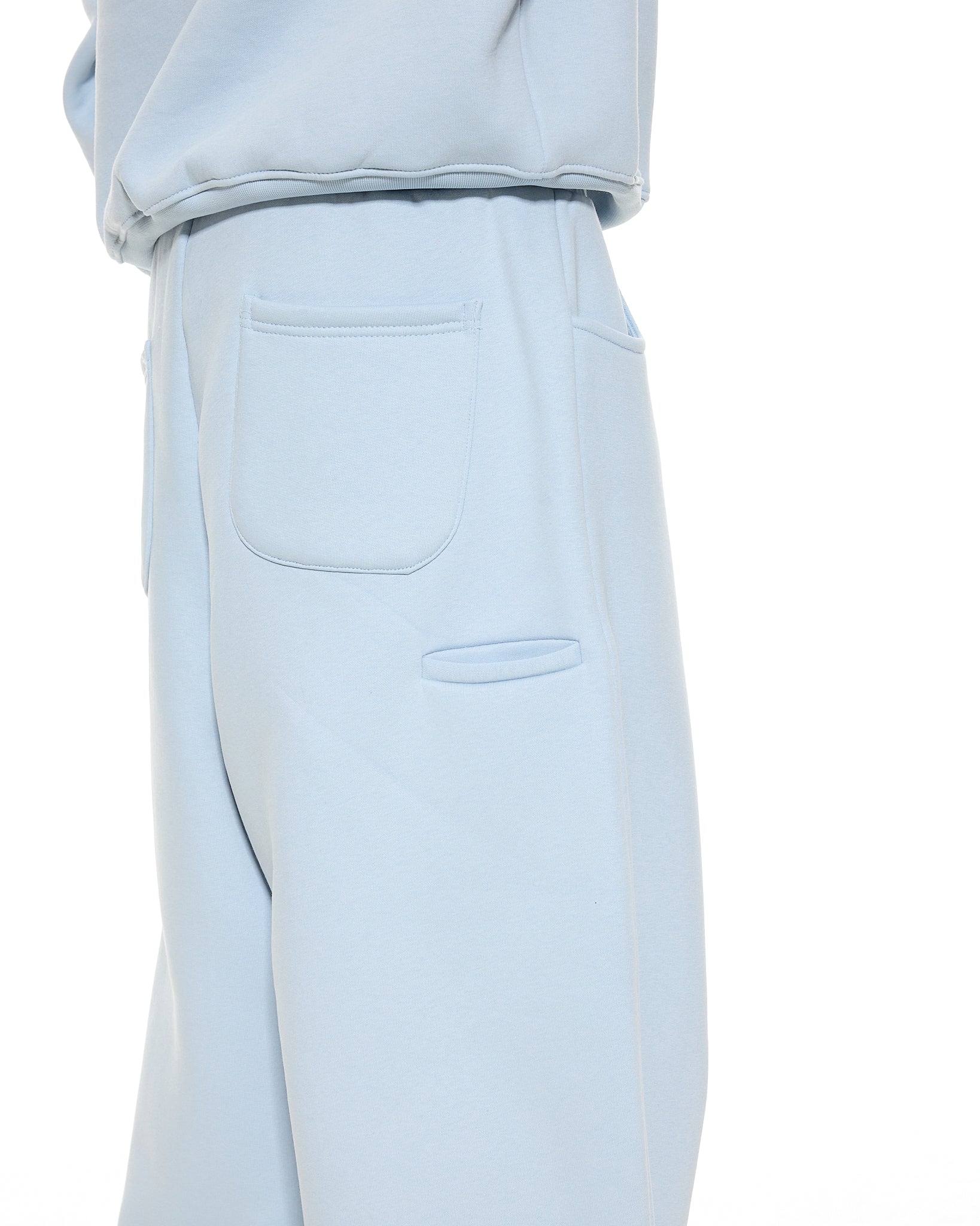 COZY STRAIGHT LEG SWEATS - GLACIER