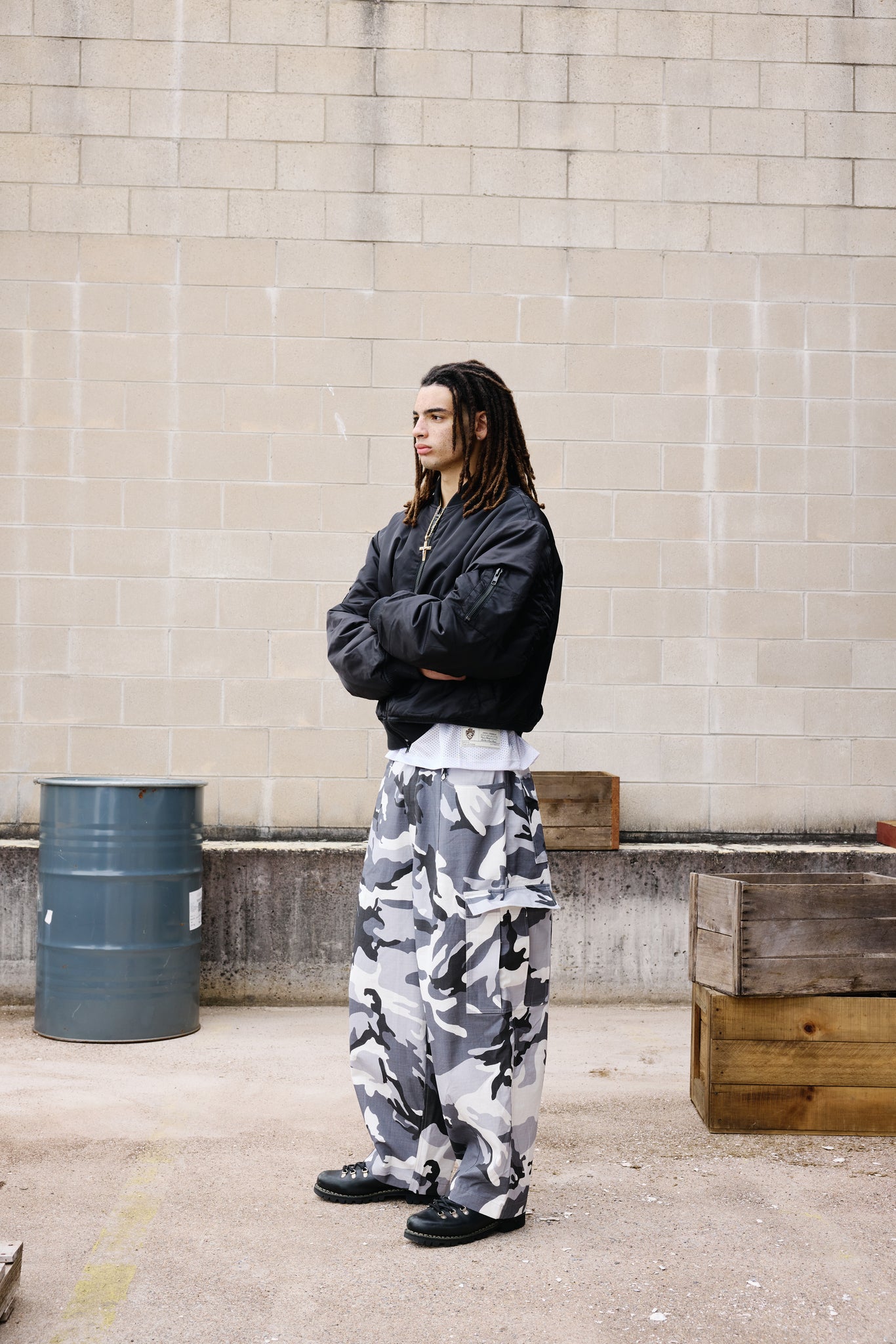 CARGO PANT - SNOW CAMO