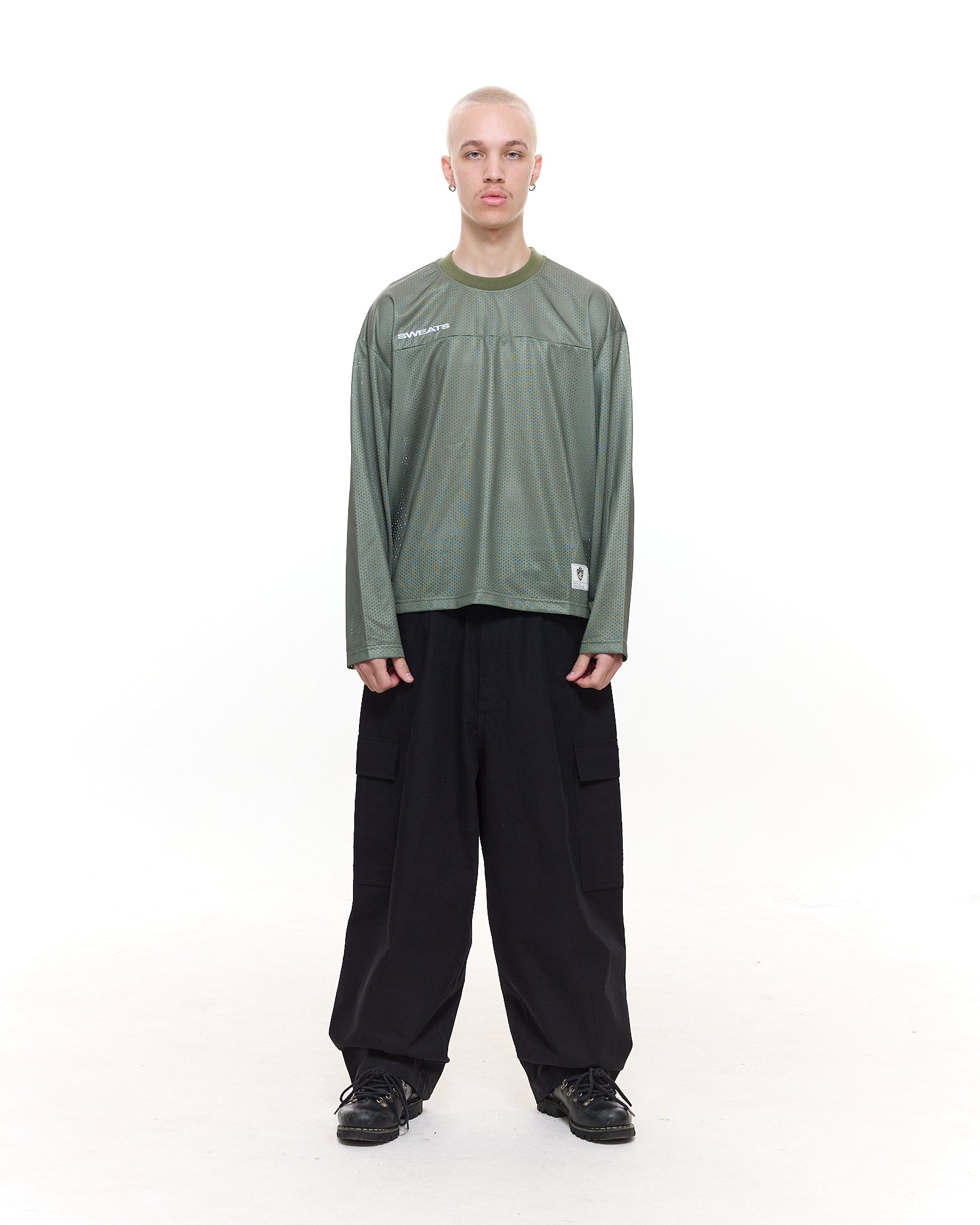MESH LS T-SHIRT - SAGE