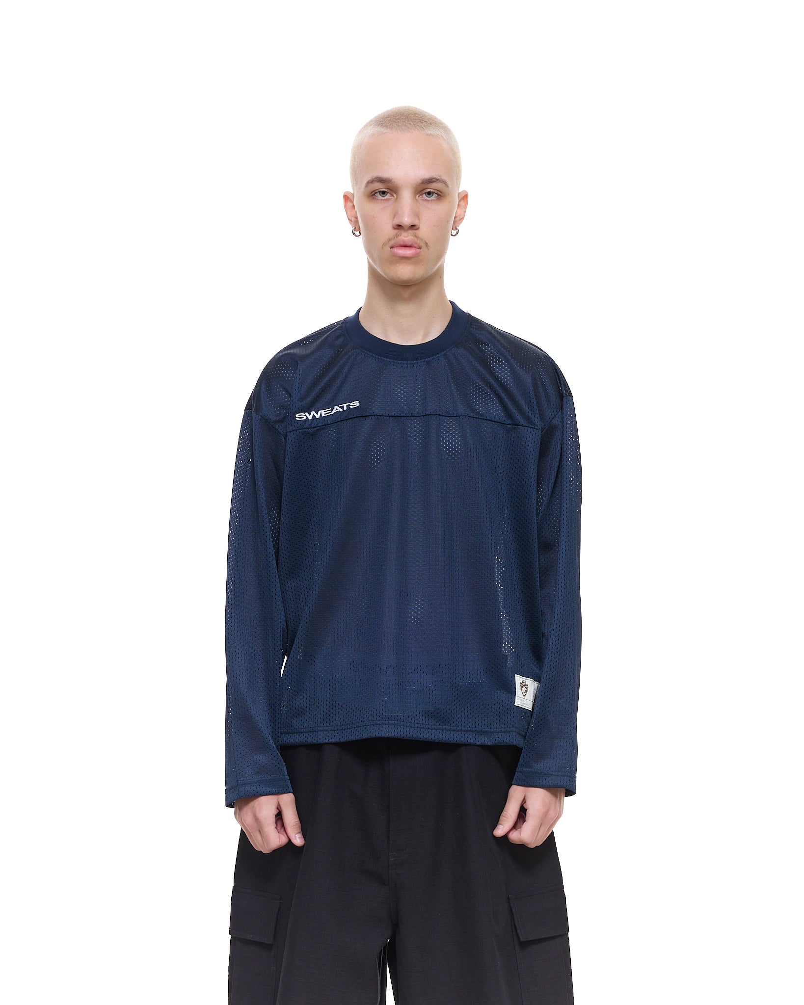 MESH LS T-SHIRT - NAVY