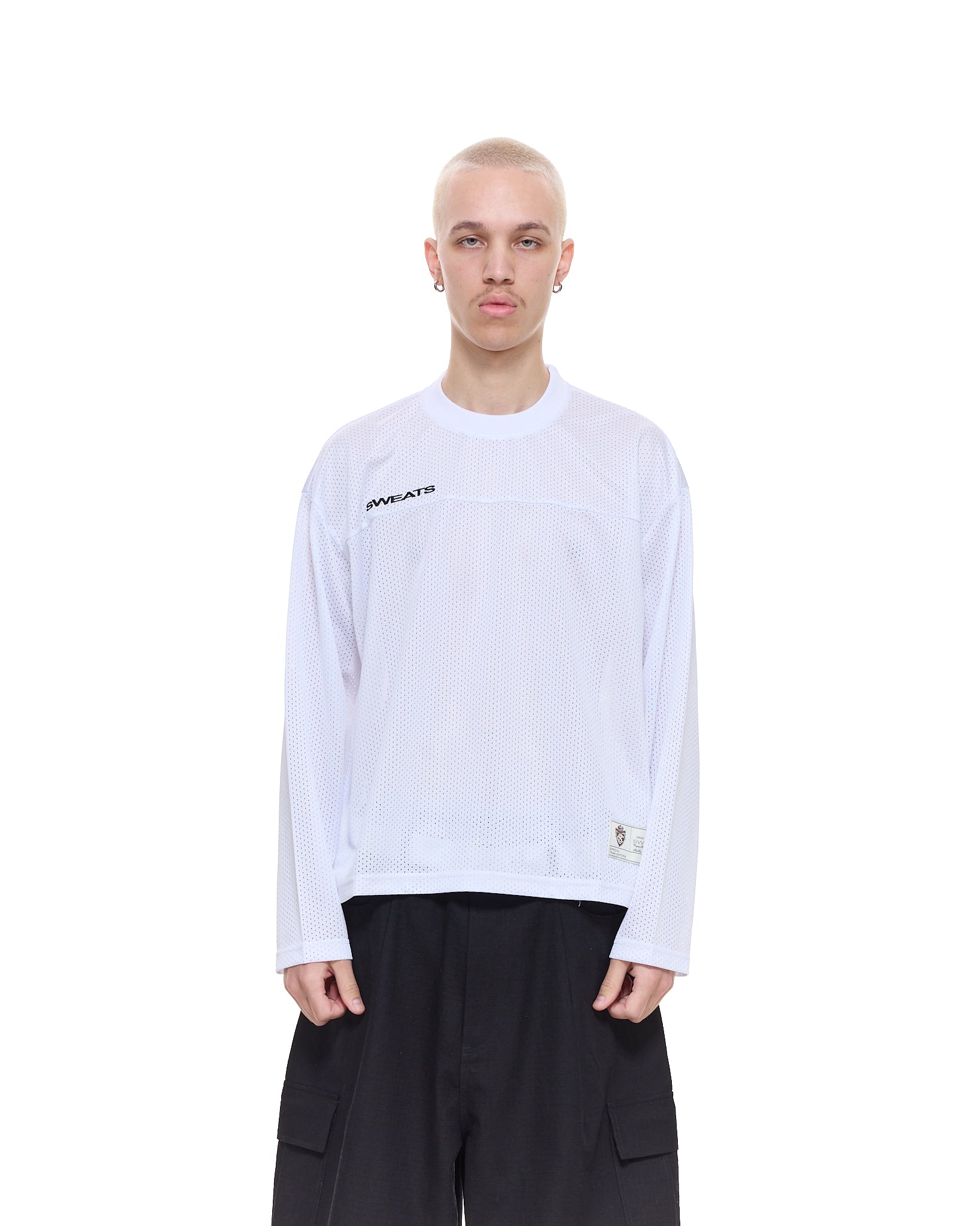 MESH LS T-SHIRT - WHITE