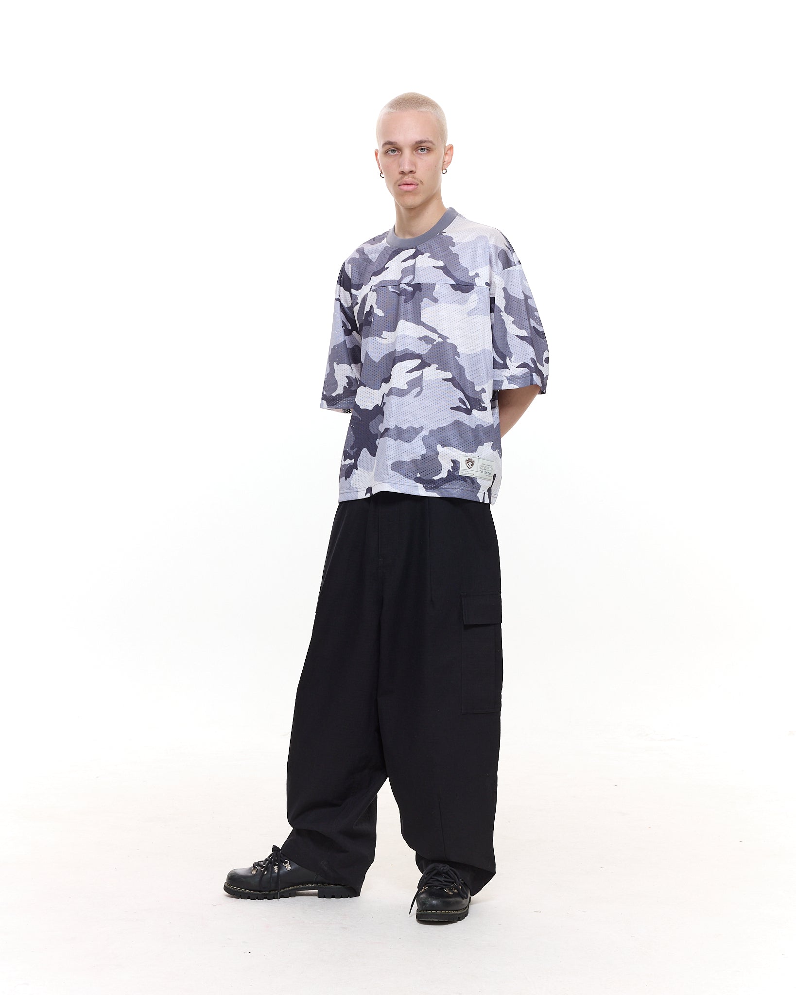 MESH SS T-SHIRT - SNOW CAMO