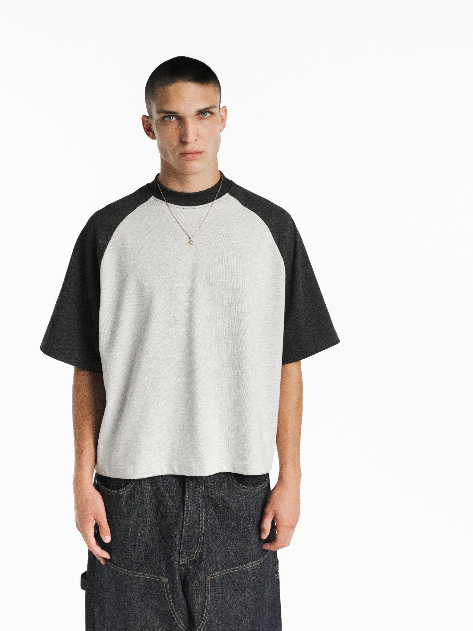 RAGLAN SS T-SHIRT - ARCTYC/GRANITE