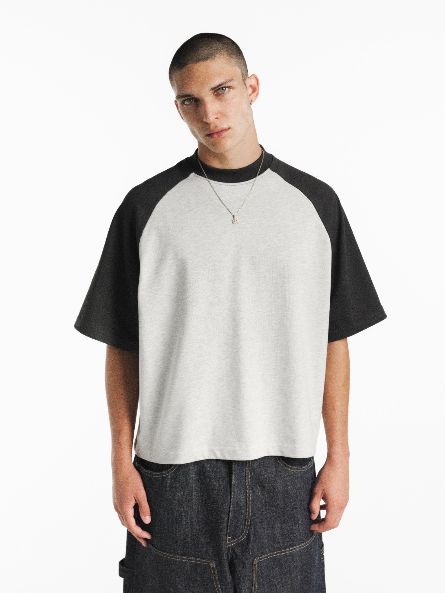 RAGLAN SS T-SHIRT - ARCTYC/GRANITE