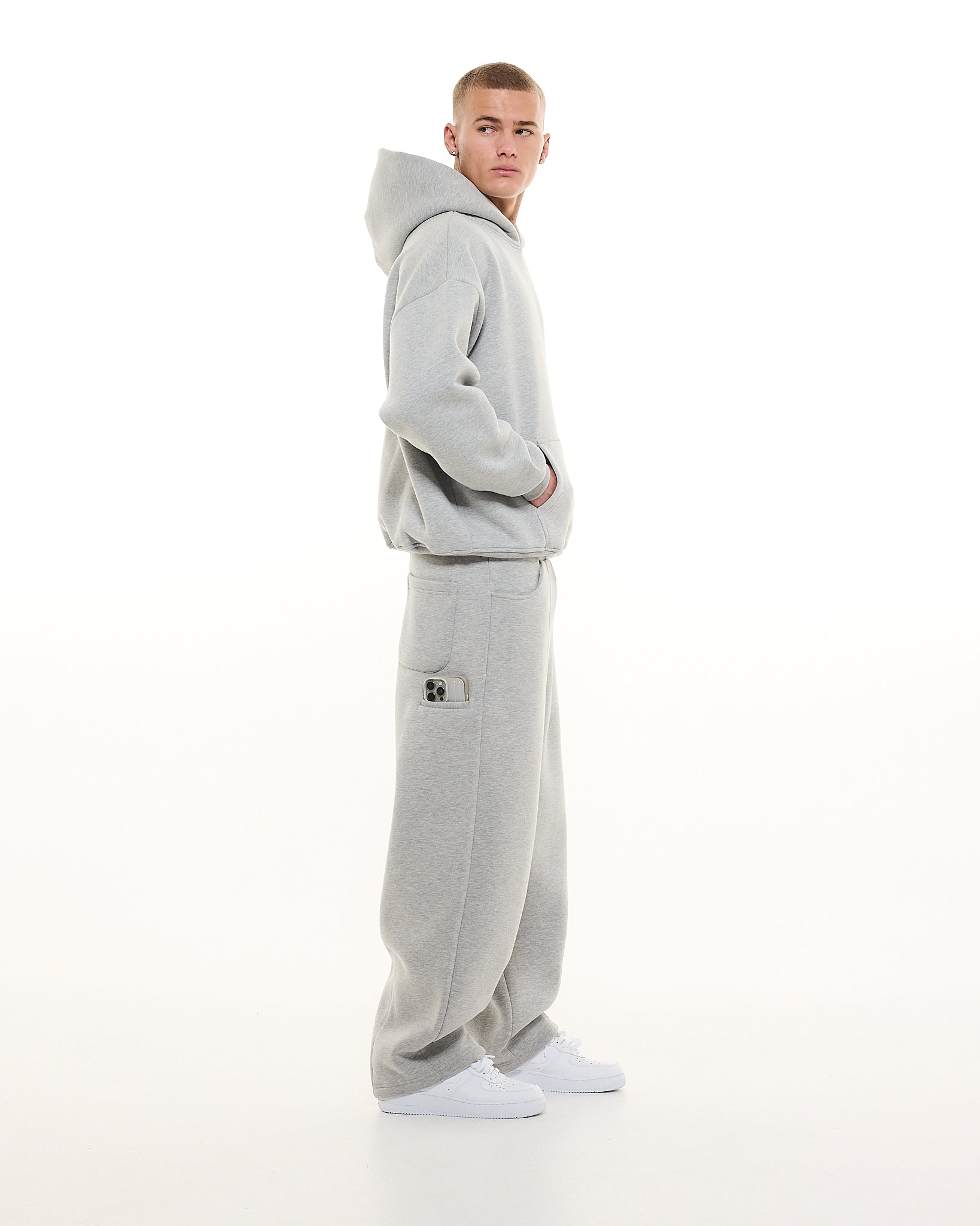 COZY STRAIGHT LEG SWEATS - GREY