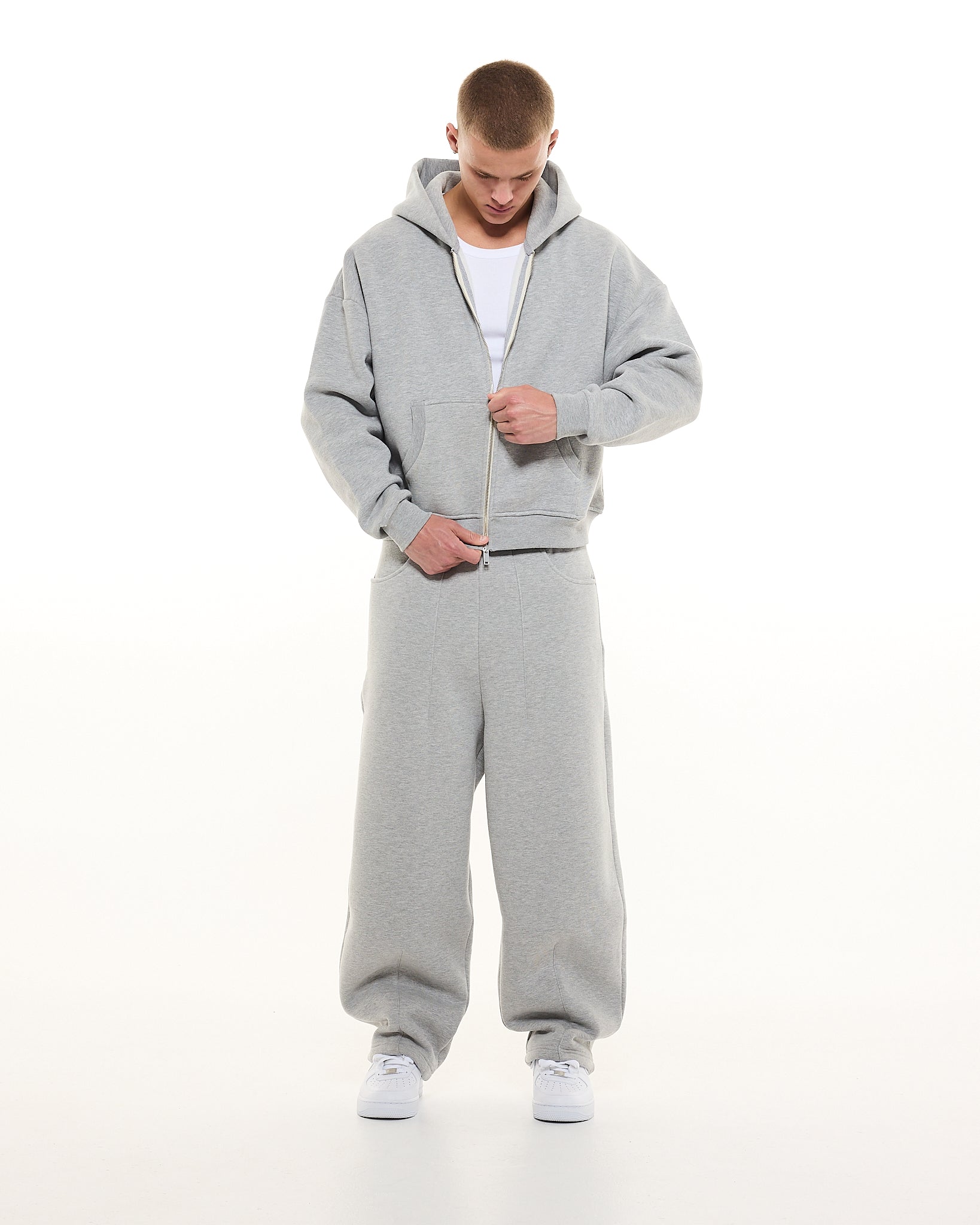 COZY ZIP UP - GREY