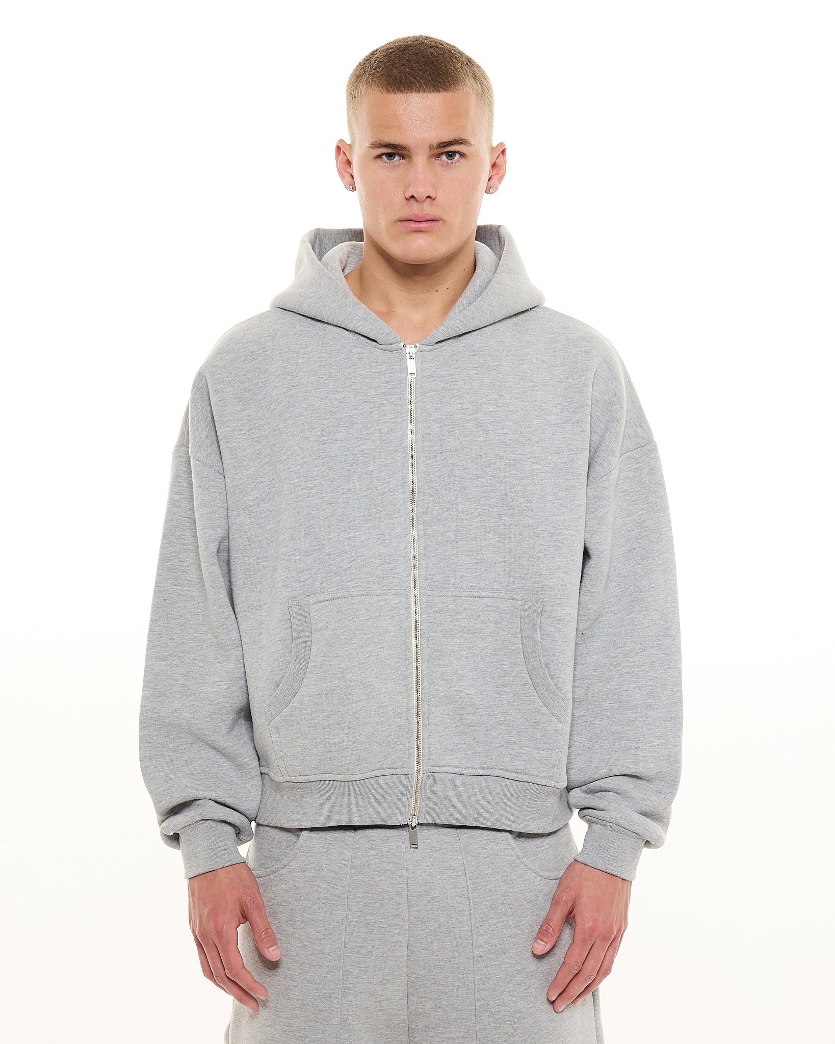 COZY ZIP UP - GREY