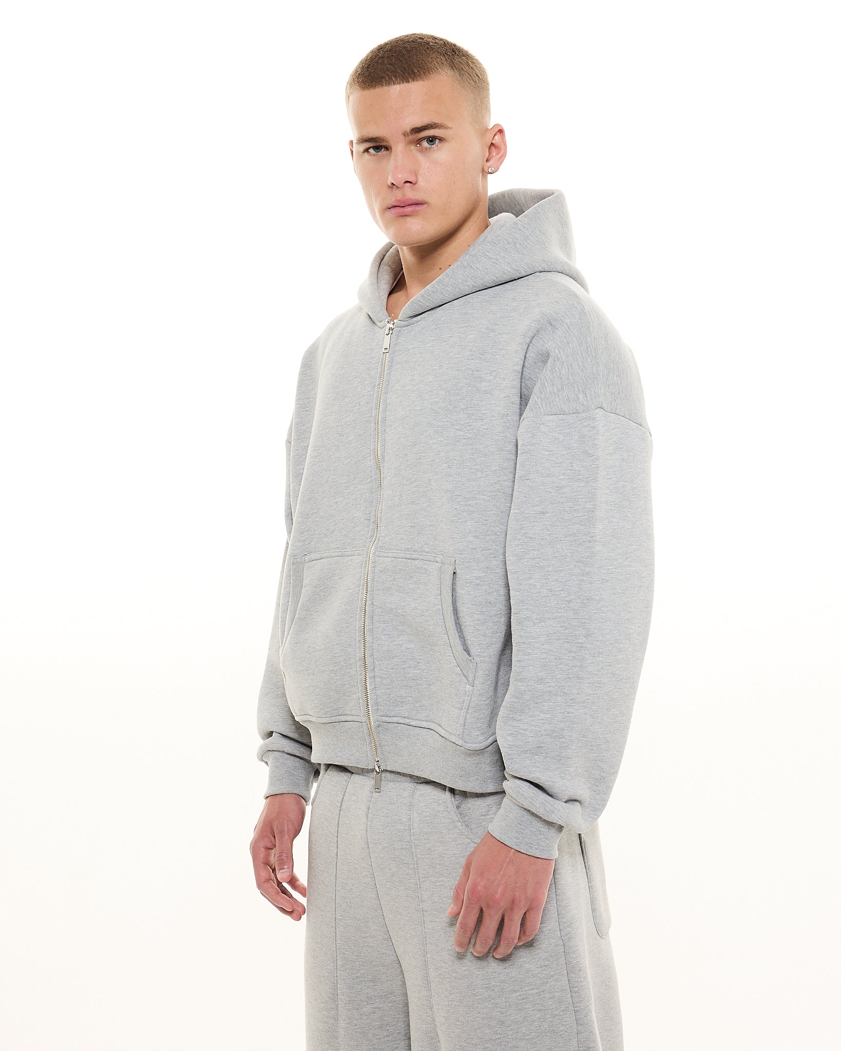 COZY ZIP UP - GREY