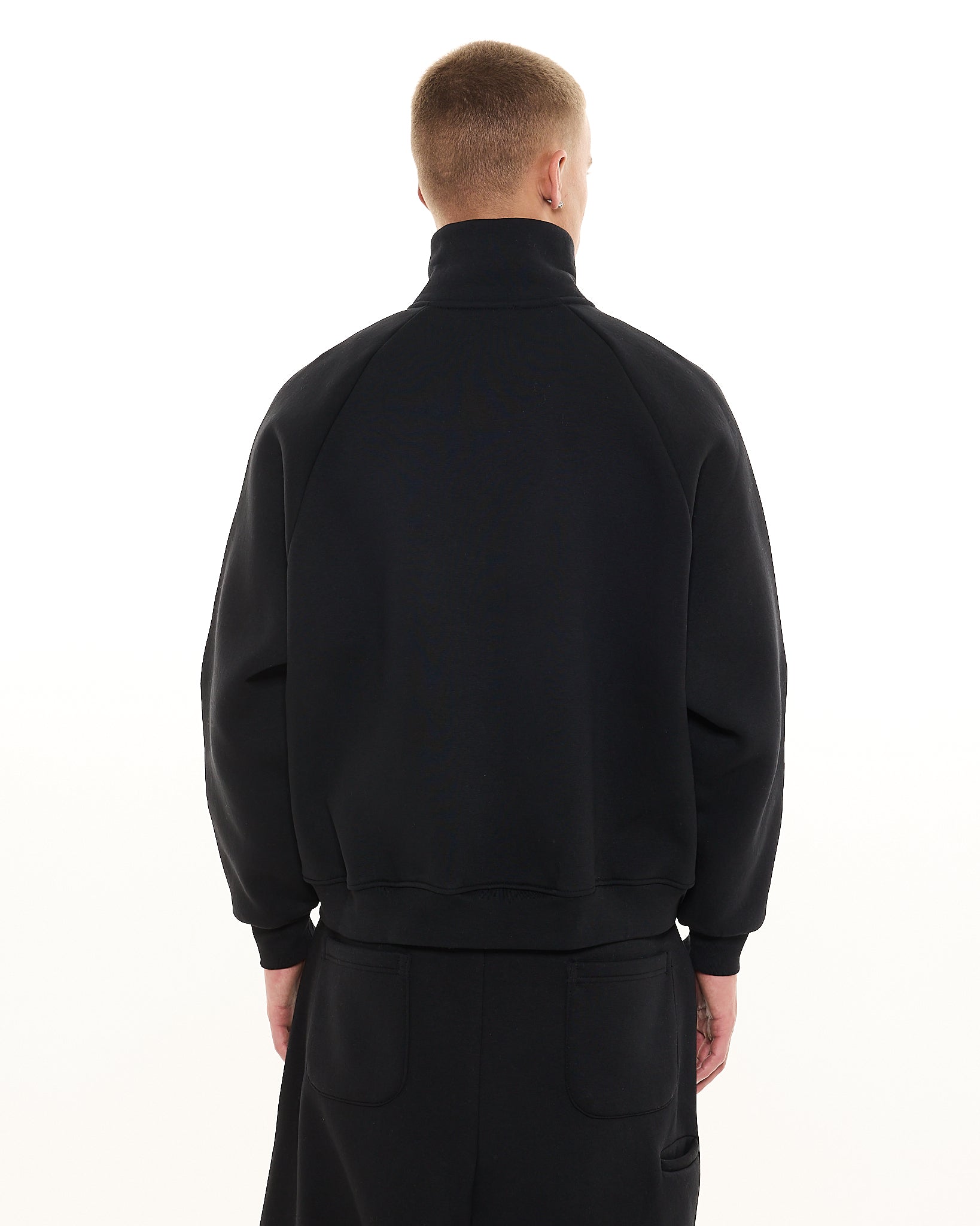 COZY TRACK JACKET - BLACK