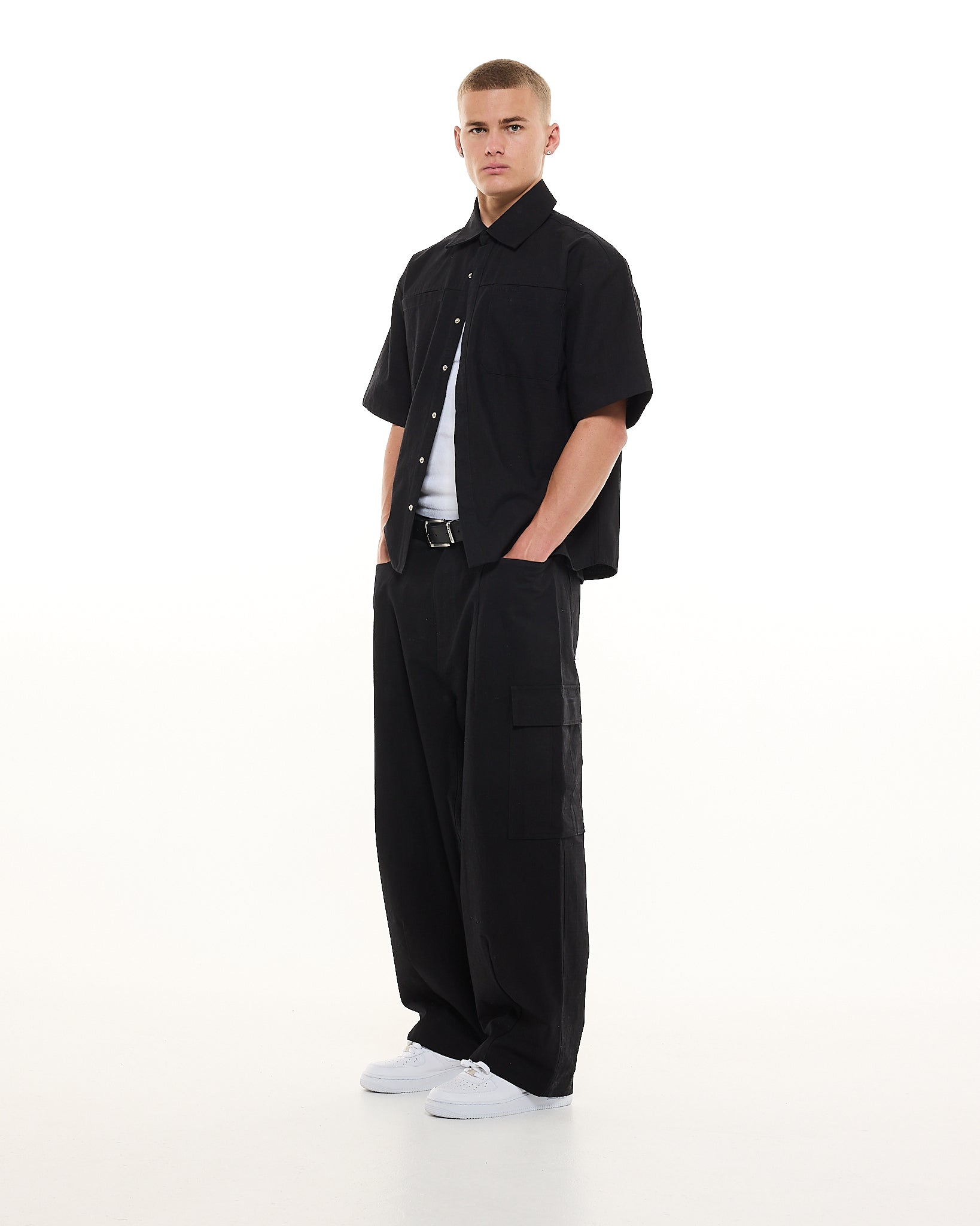 CARGO SS SHIRT - BLACK