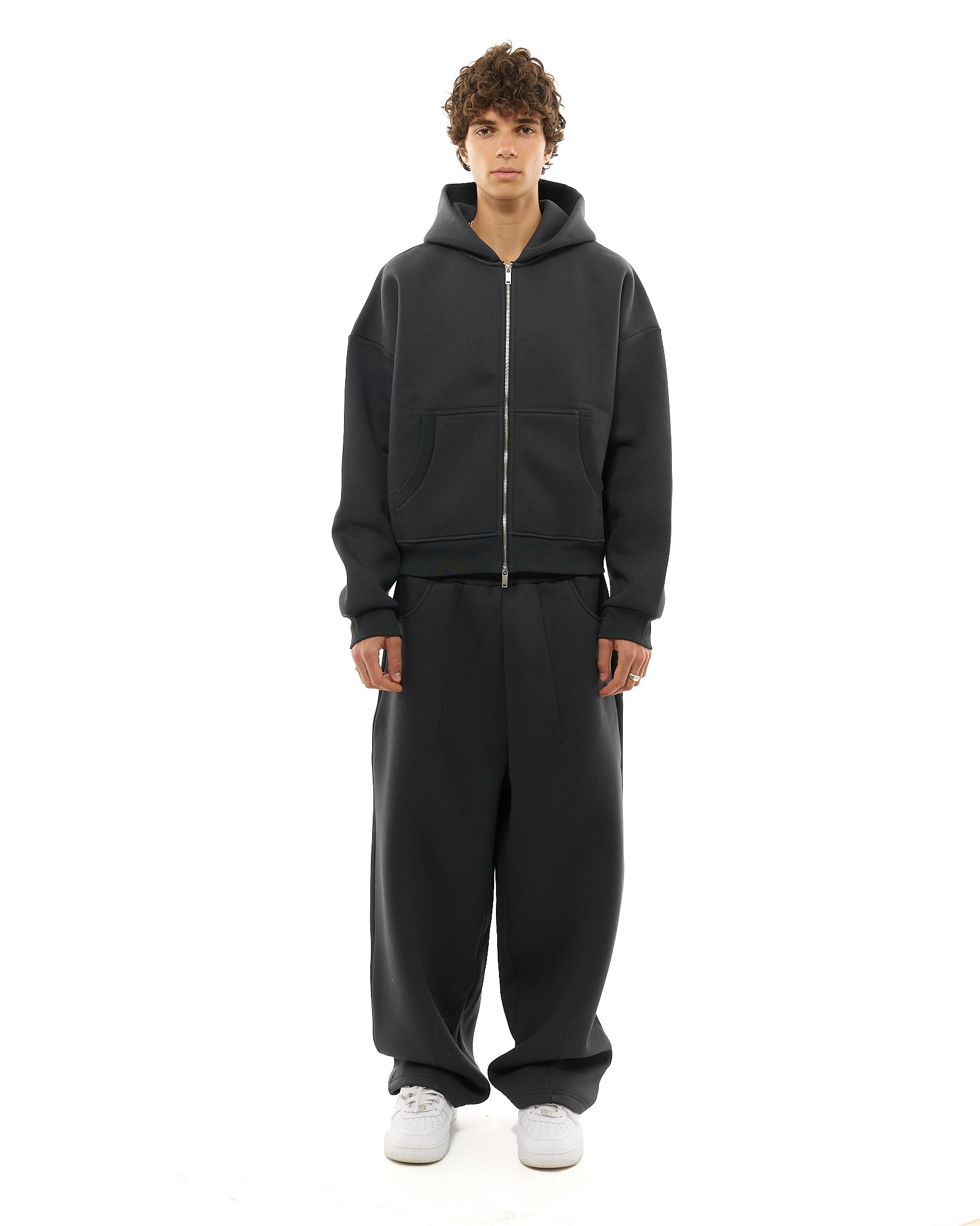 COZY ZIP UP - GRANITE