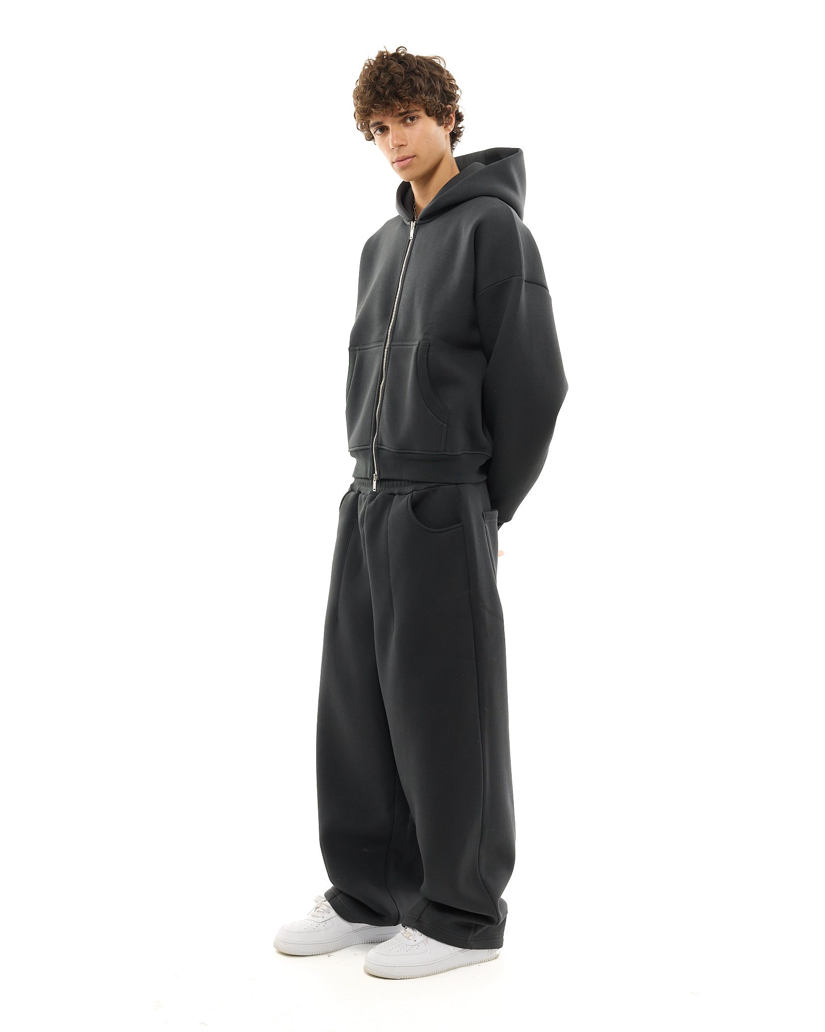 COZY ZIP UP - GRANITE