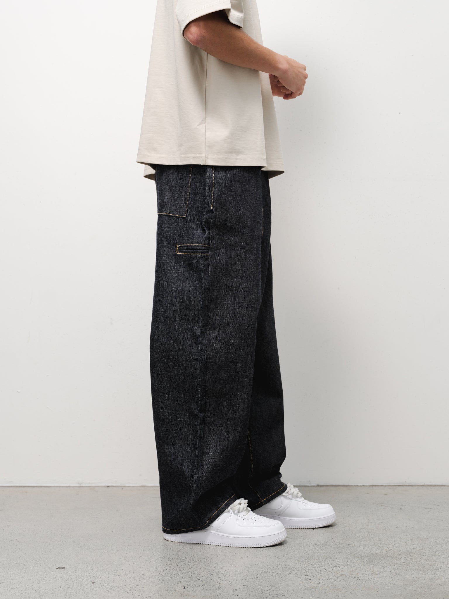 DENIM BAGGY JEANS - INDIGO