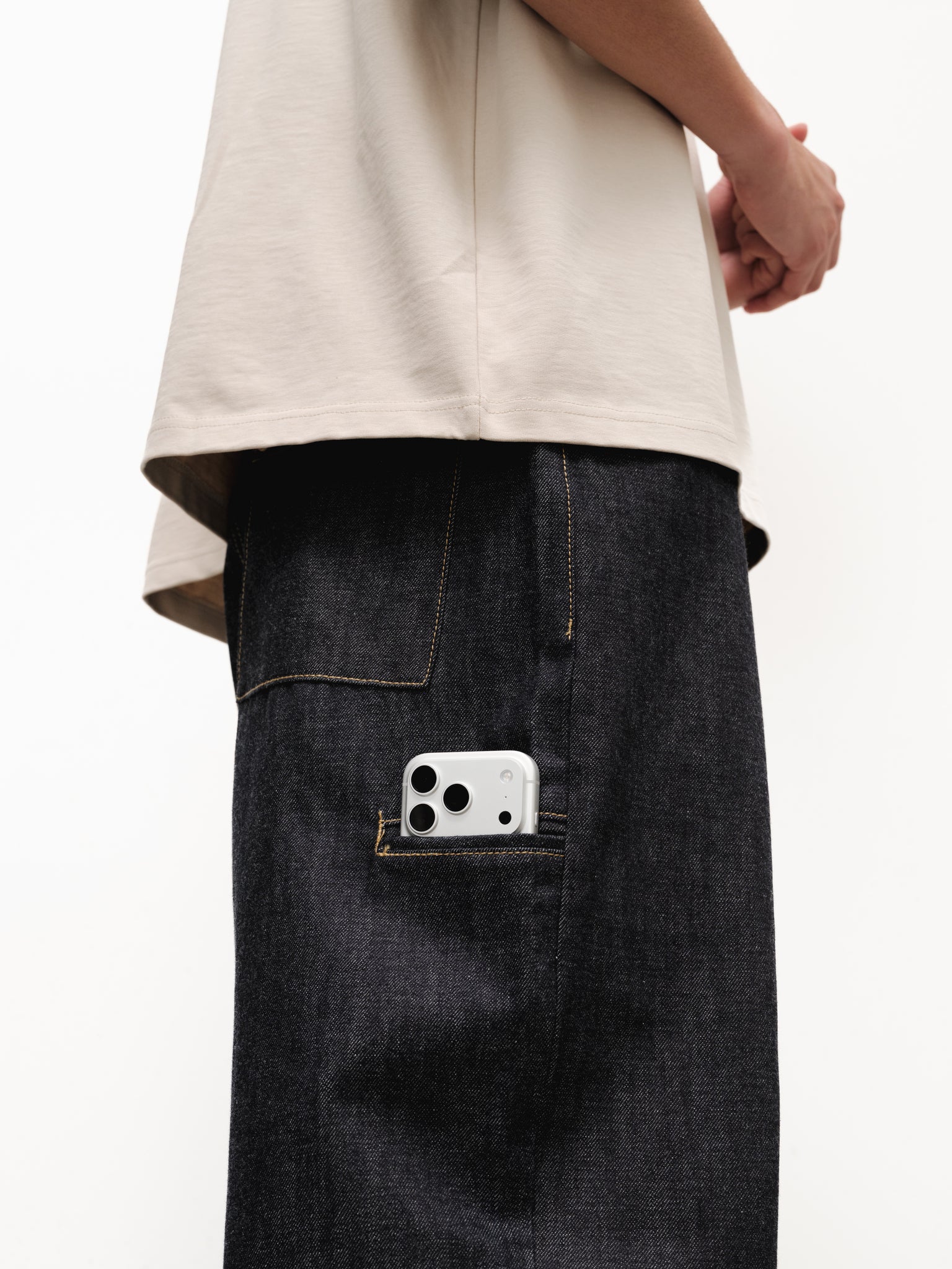 DENIM BAGGY JEANS - INDIGO