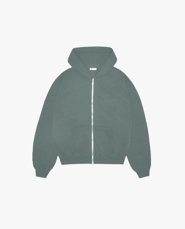 HEAVYWEIGHT ZIP UP - WASHED GREEN