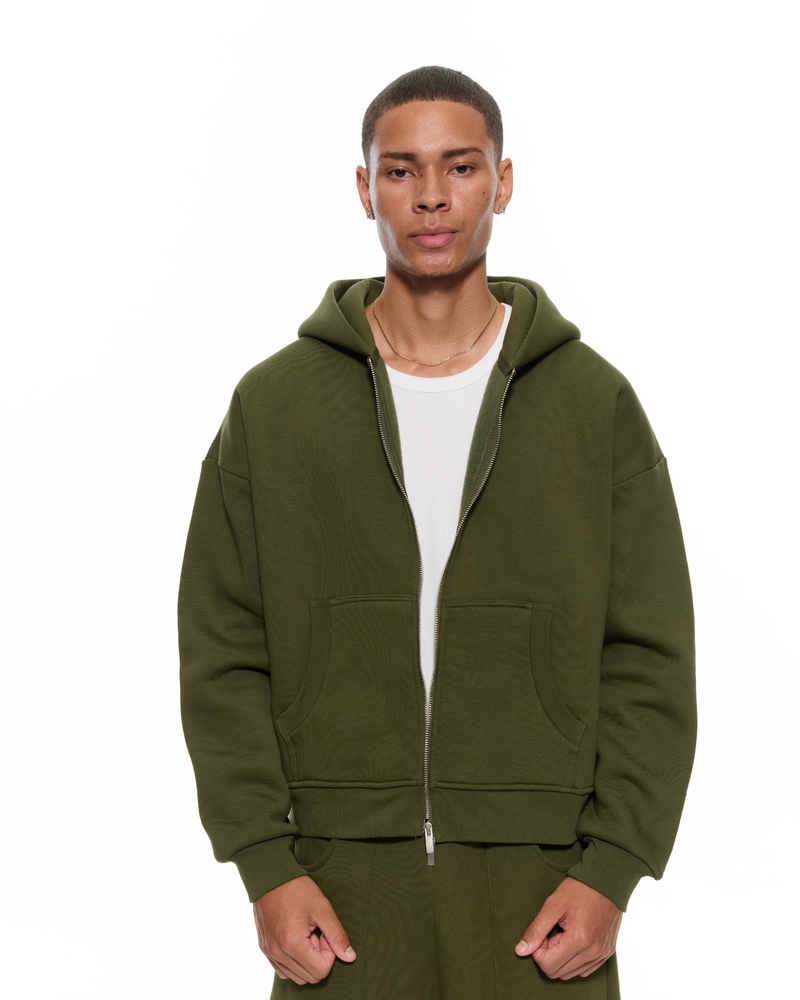 COZY ZIP UP - MILITANT