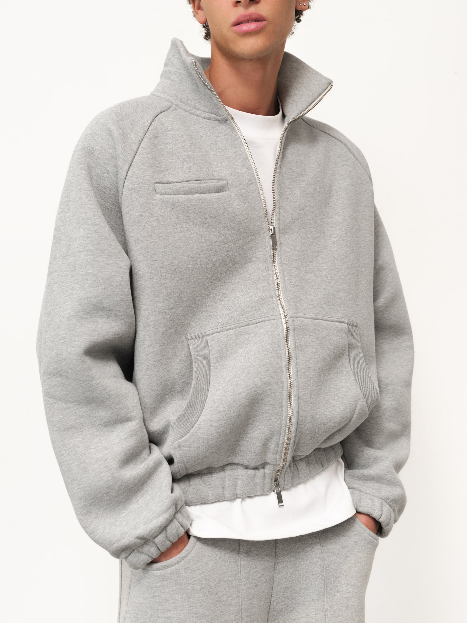 Grey Cozy Track Jacket | Sweats Collective