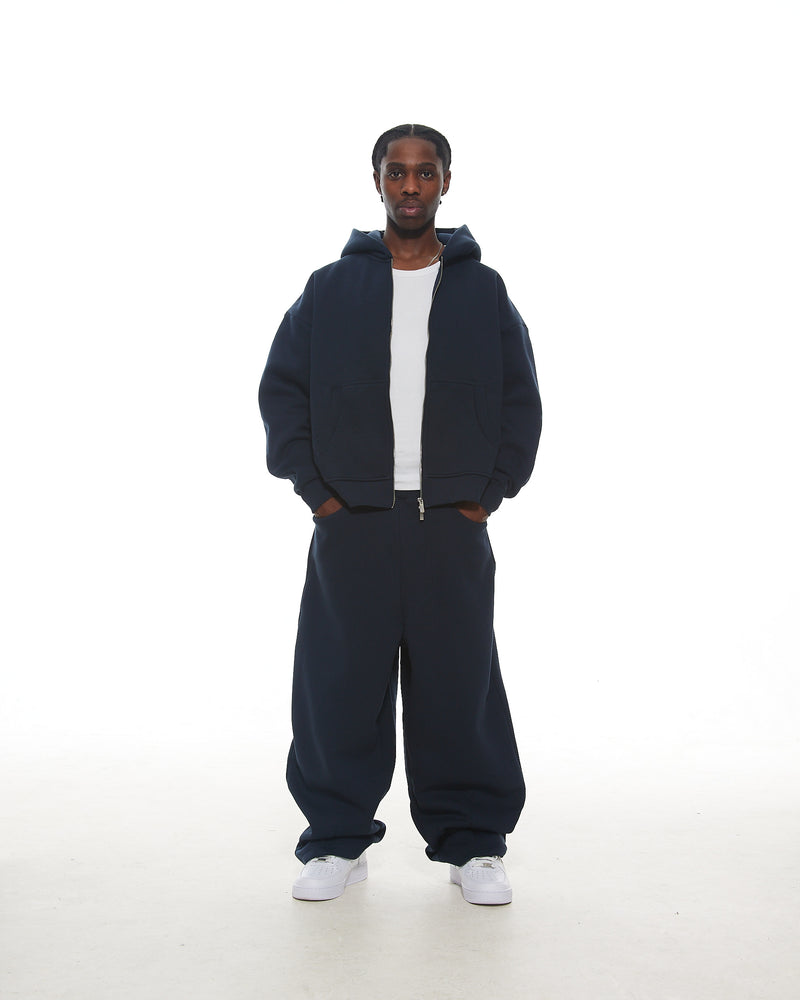 COZY STRAIGHT LEG SWEATS - NAVY