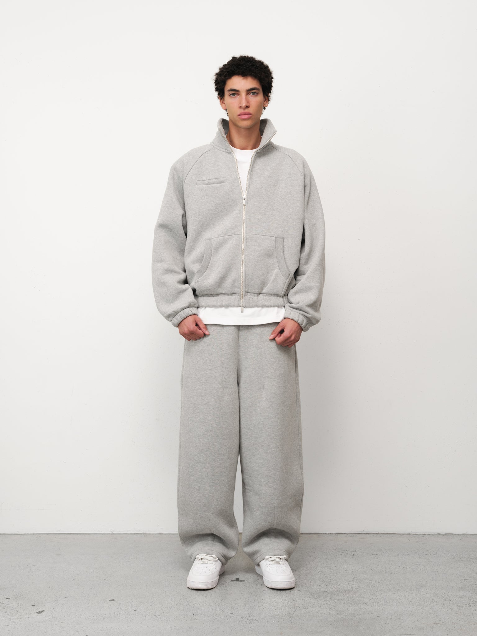 Grey Cozy Track Jacket | Sweats Collective