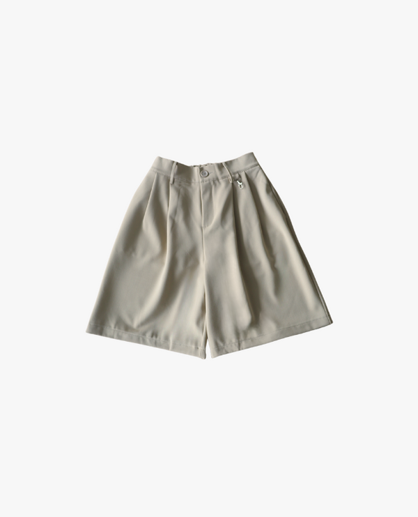 PLEATED SHORTS - SAND