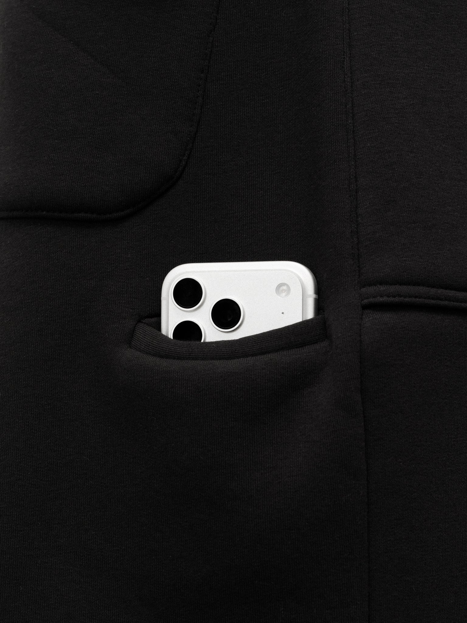 COZY STRAIGHT LEG SWEATS - BLACK