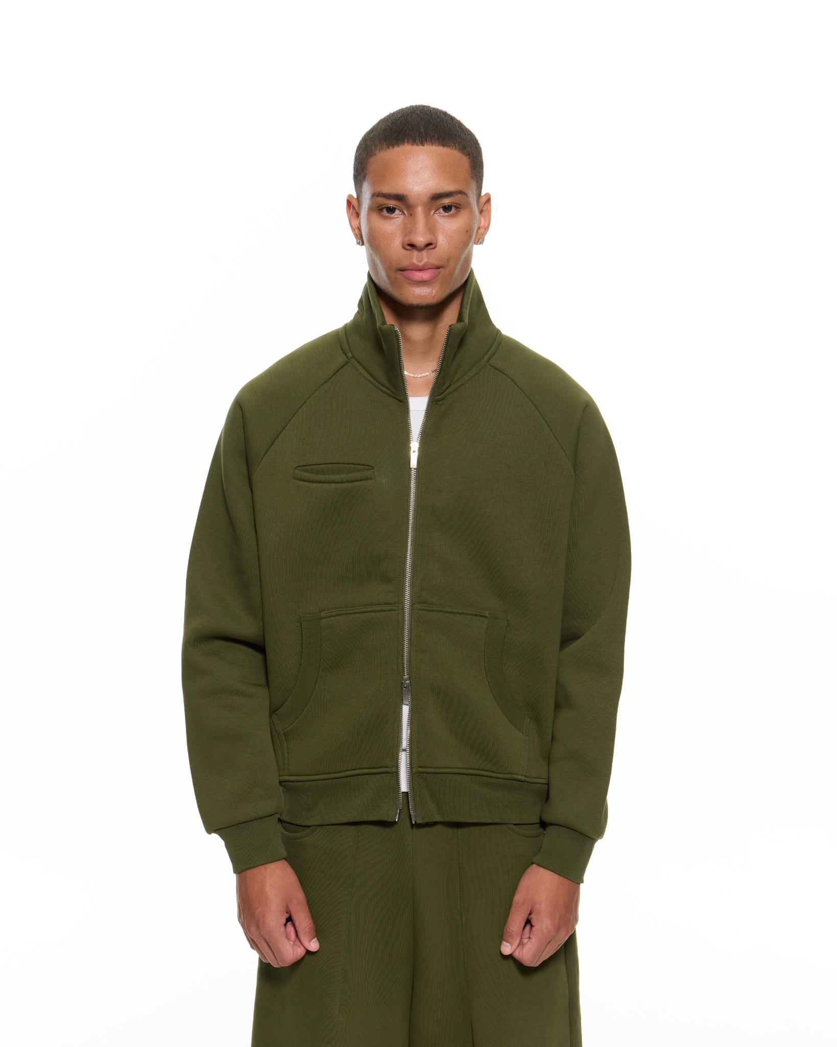 COZY TRACK JACKET - MILITANT COZY TRACK JACKET - MILITANT