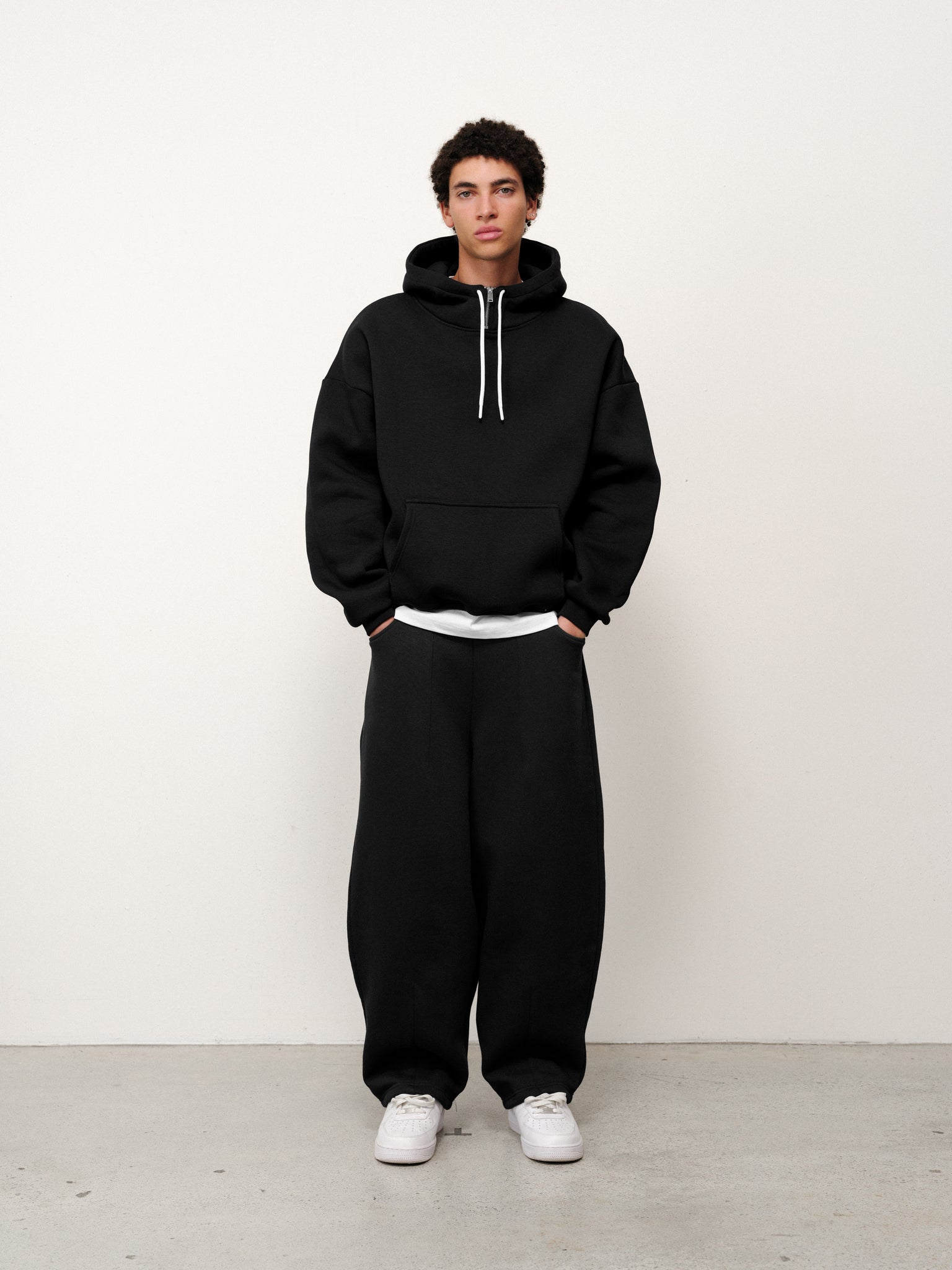 Cozy Tech Black Hoodie | Sweats Collective