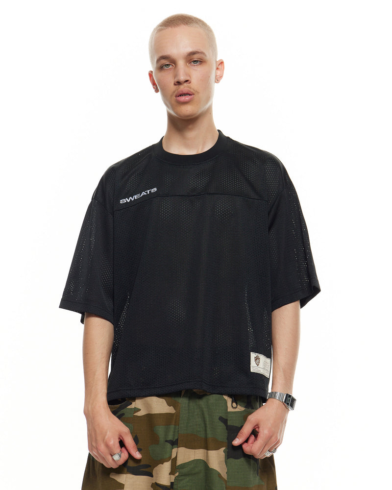 MESH SS T-SHIRT - BLACK