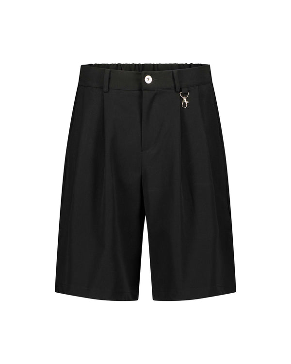 PLEATED SHORTS - BLACK