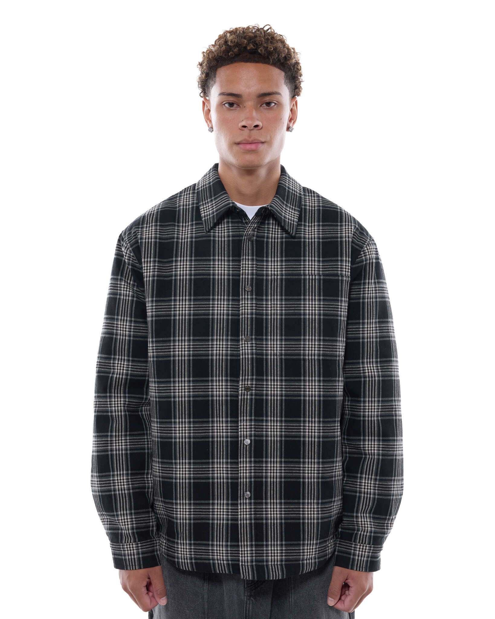FLANNEL JACKET - BLACK