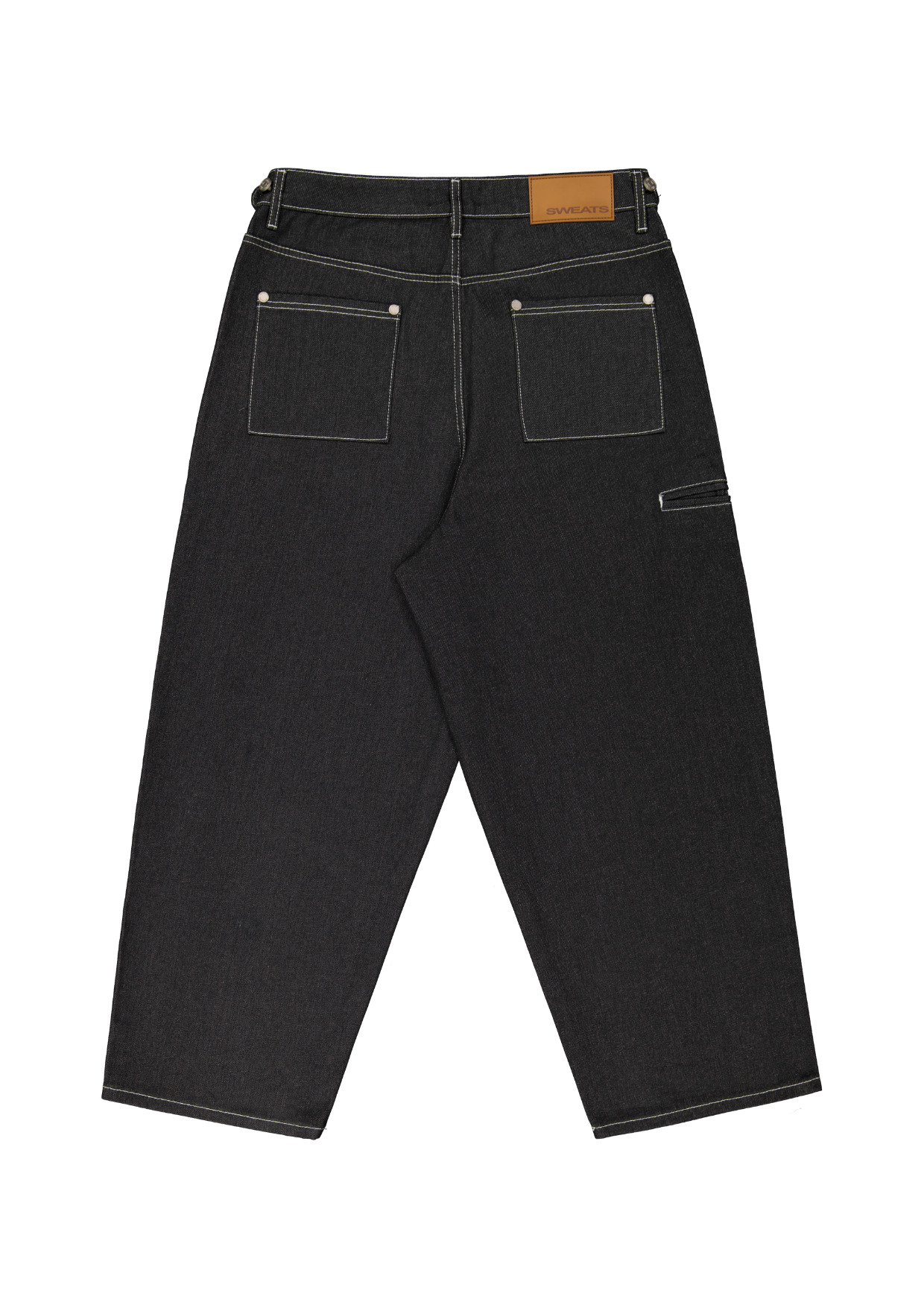 DENIM BAGGY JEANS - BLACK