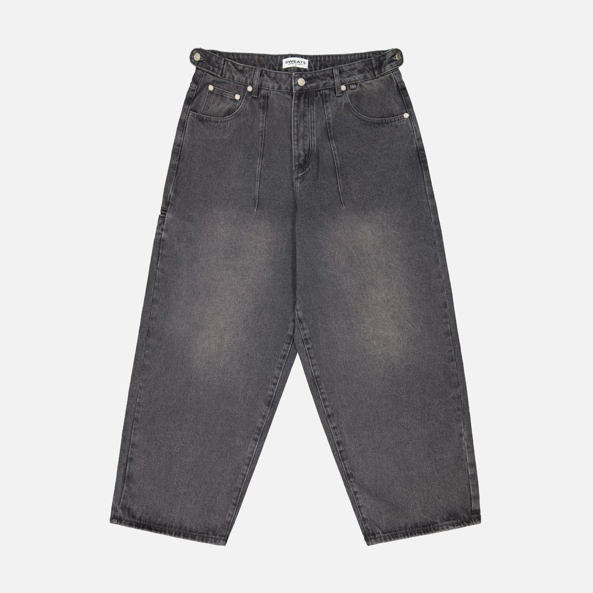 DENIM BAGGY JEANS - WASHED BLACK