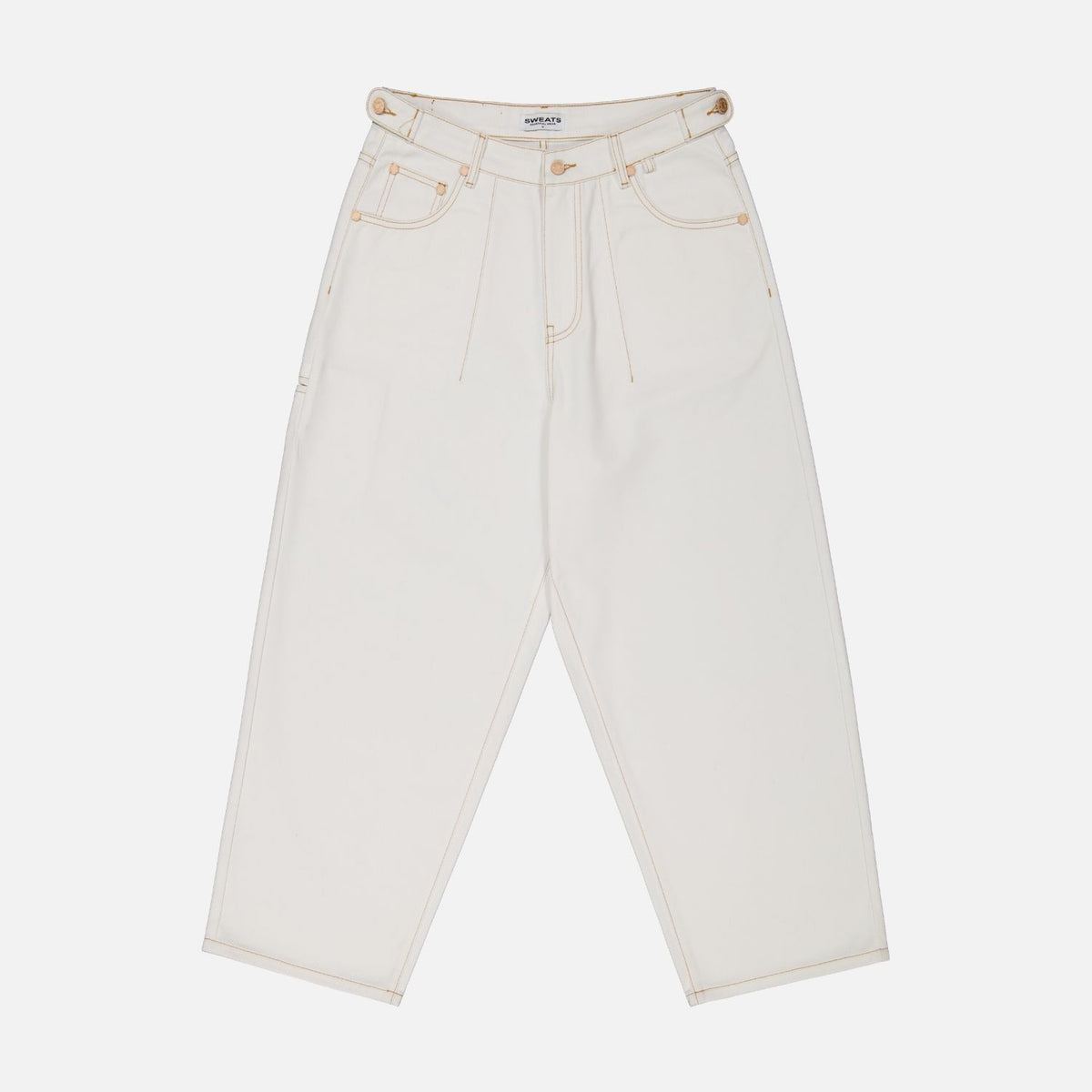 DENIM BAGGY JEANS - WHITE