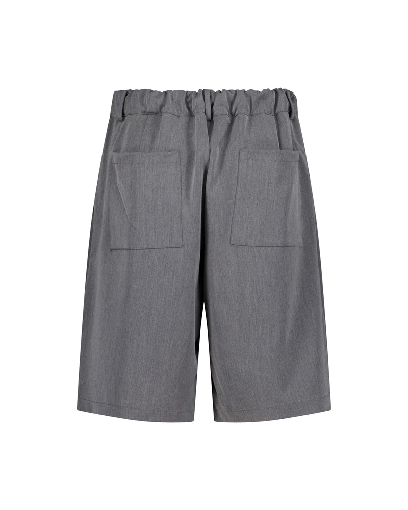 PLEATED SHORTS - GREY