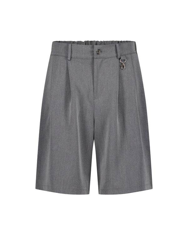 PLEATED SHORTS - GREY