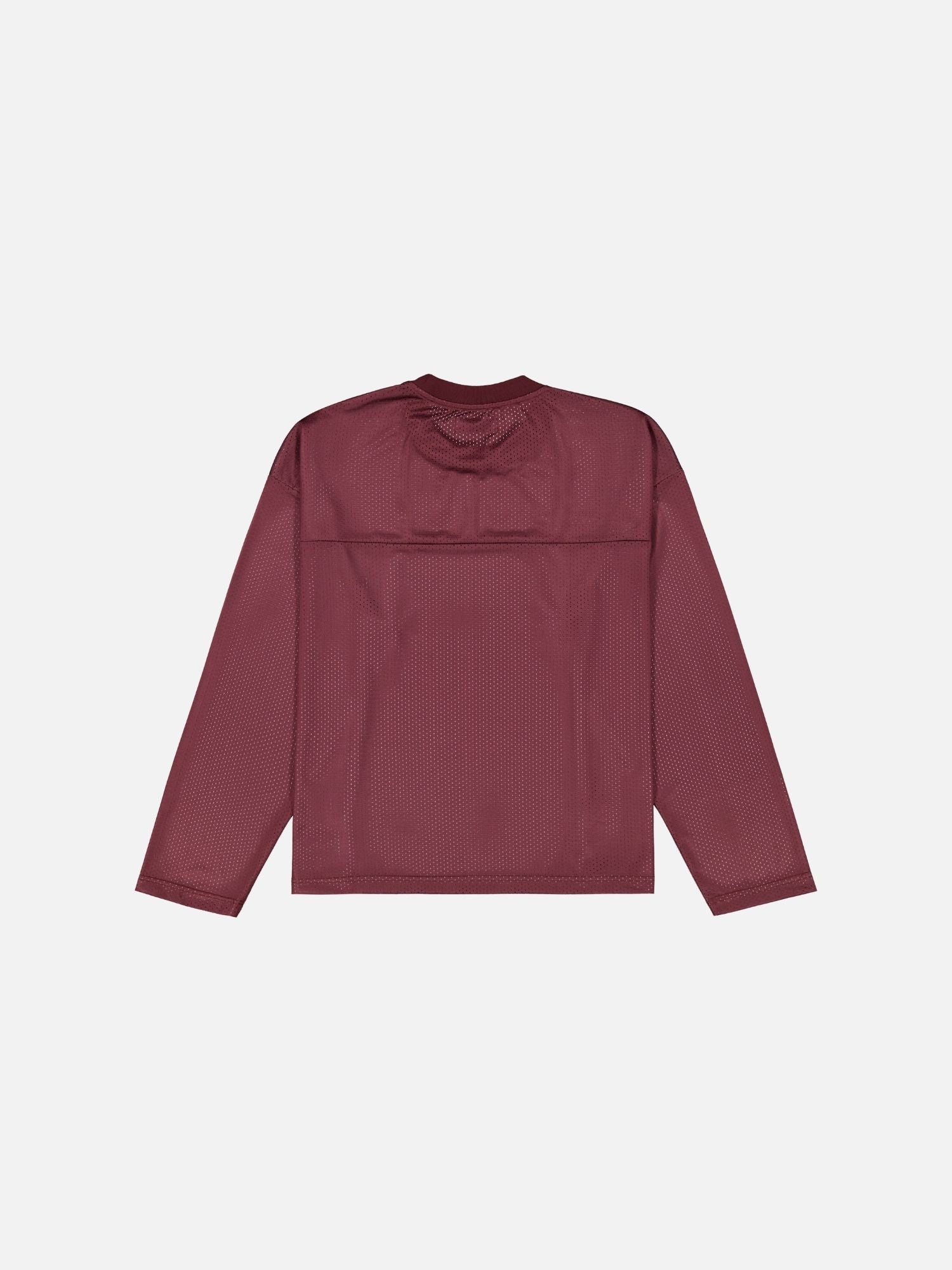 MESH LS T-SHIRT - BURGUNDY