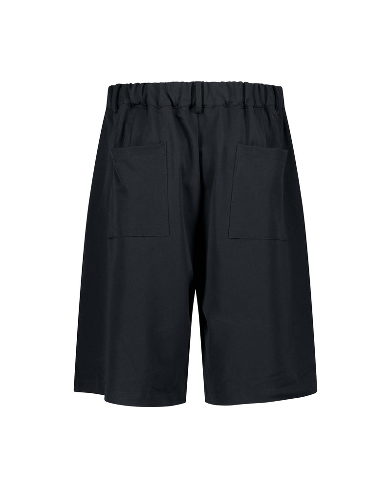 PLEATED SHORTS - NAVY