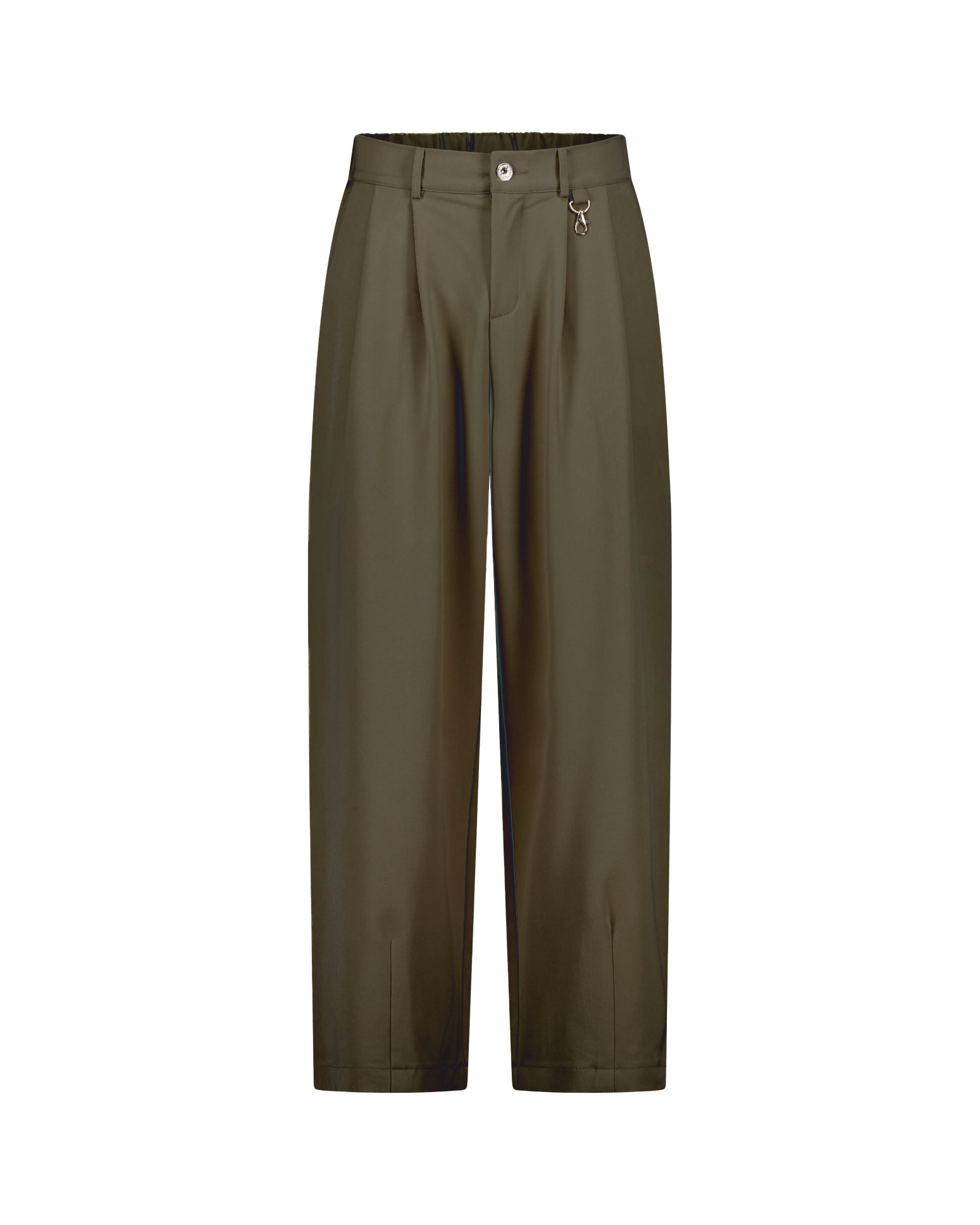 PLEATED SHORTS - OLIVE