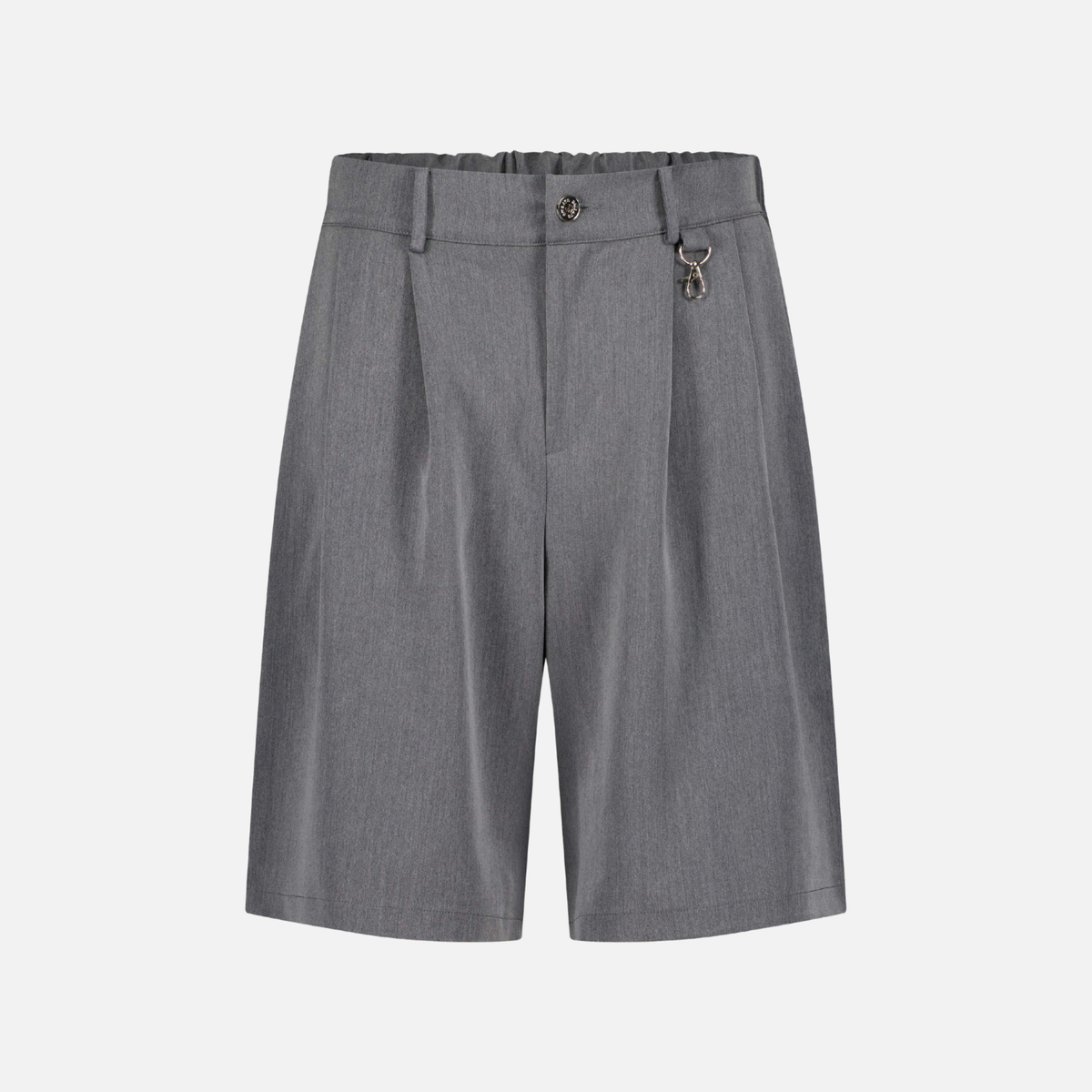 PLEATED SHORTS - GREY