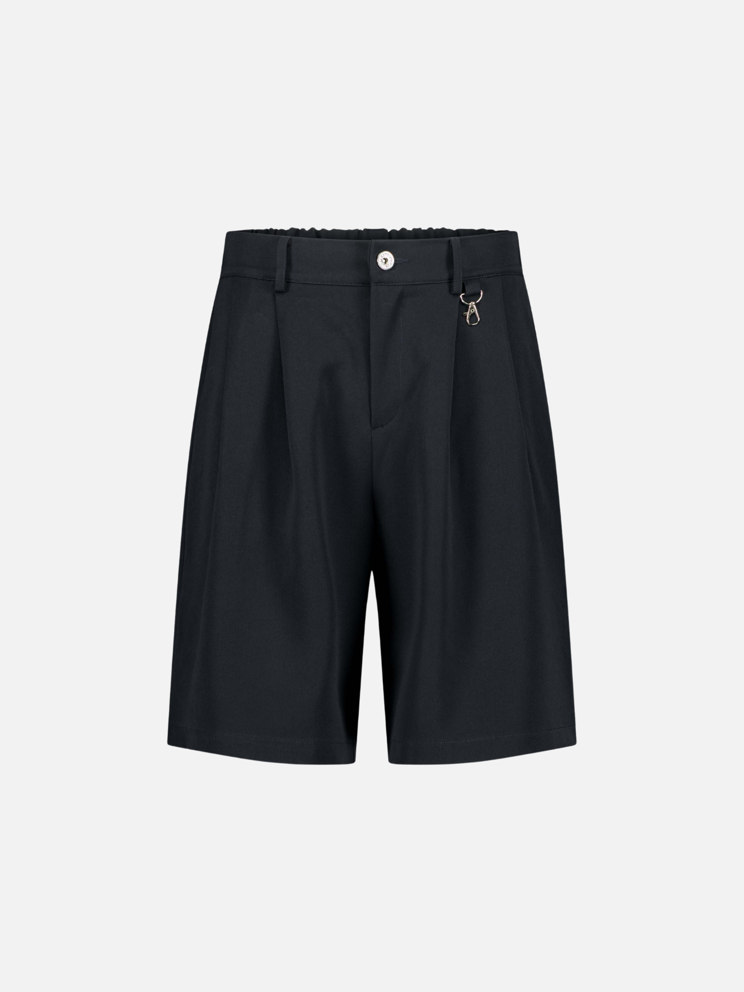 PLEATED SHORTS - NAVY