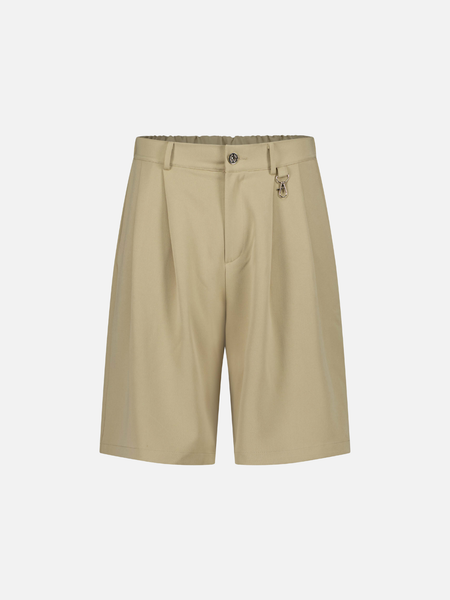 PLEATED SHORTS - SAND