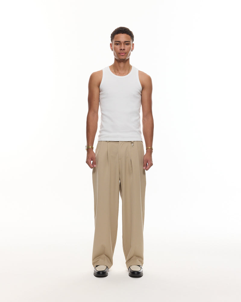 PLEATED PANT - SAND