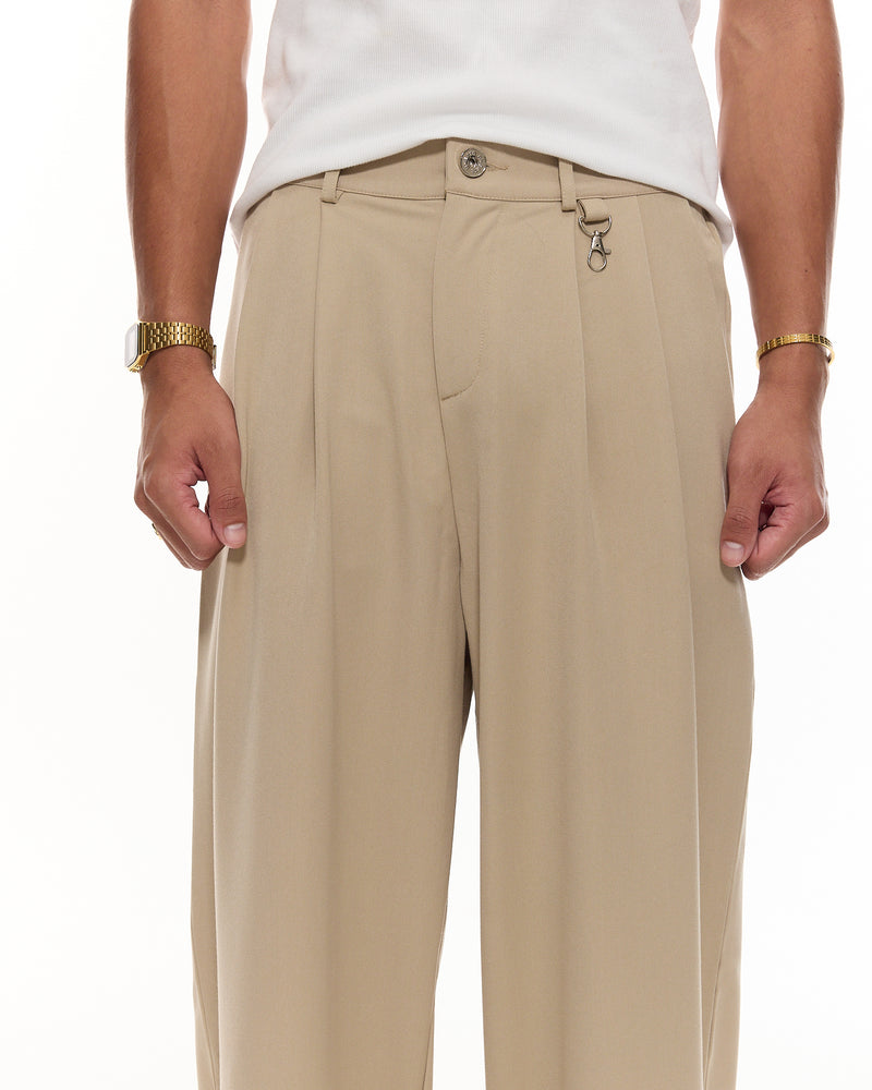 PLEATED PANT - SAND